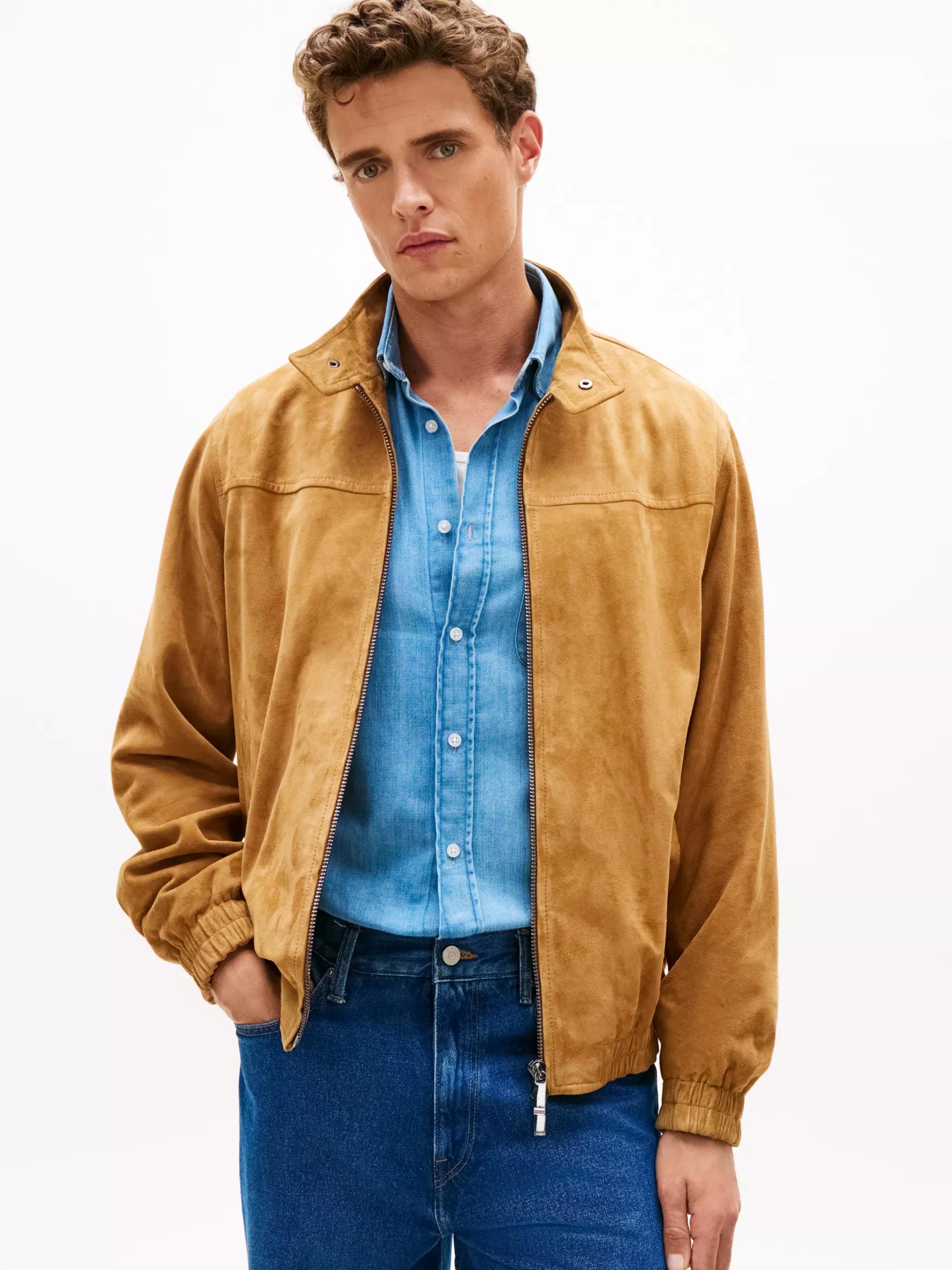Relaxed Suede Moto Jacket by TOMMY HILFIGER