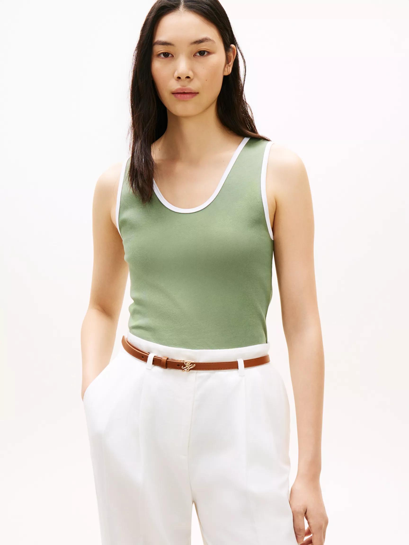 Ribbed V-Neck Tank Top by TOMMY HILFIGER