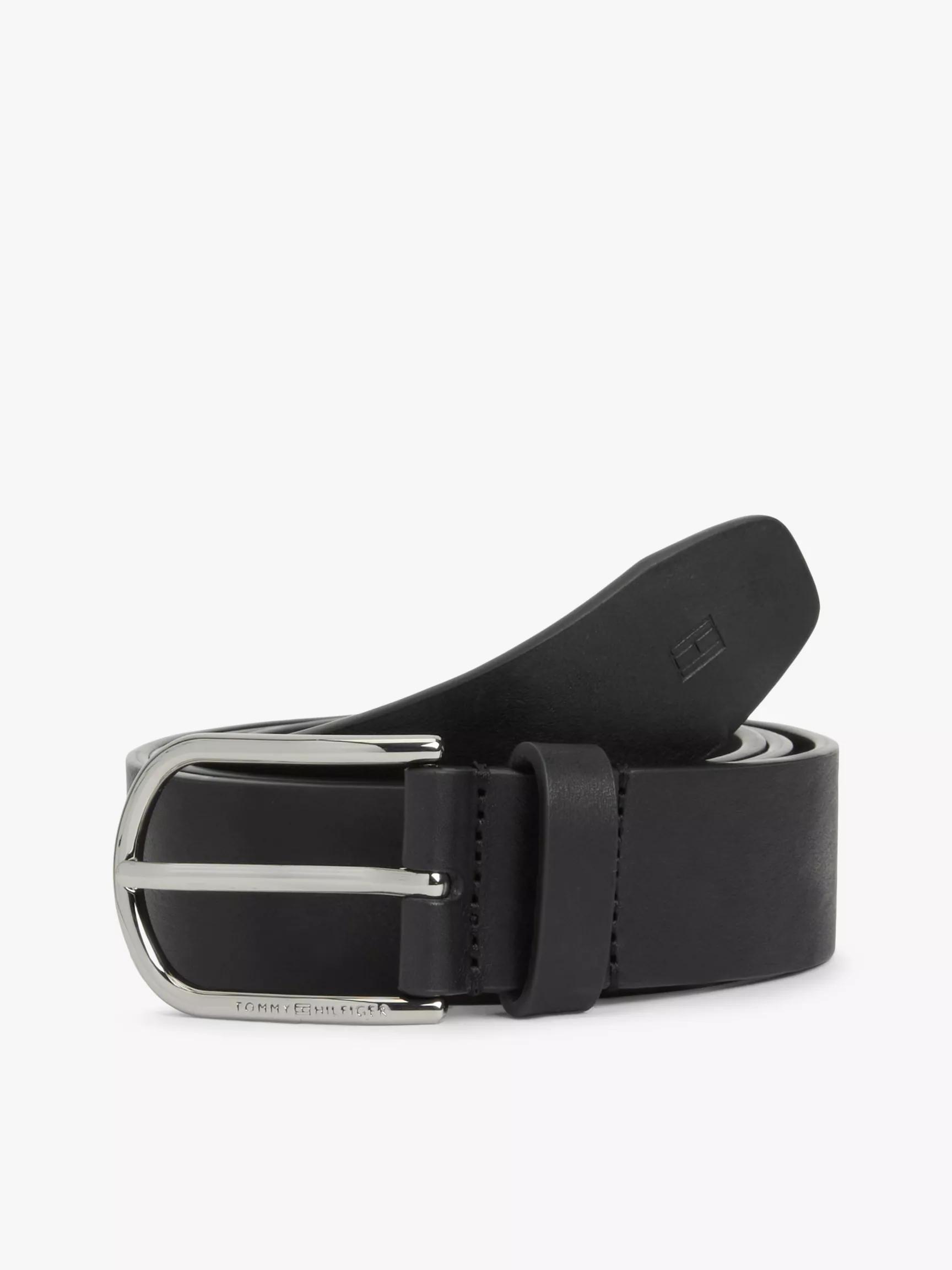 Round Buckle Smooth Leather Belt by TOMMY HILFIGER