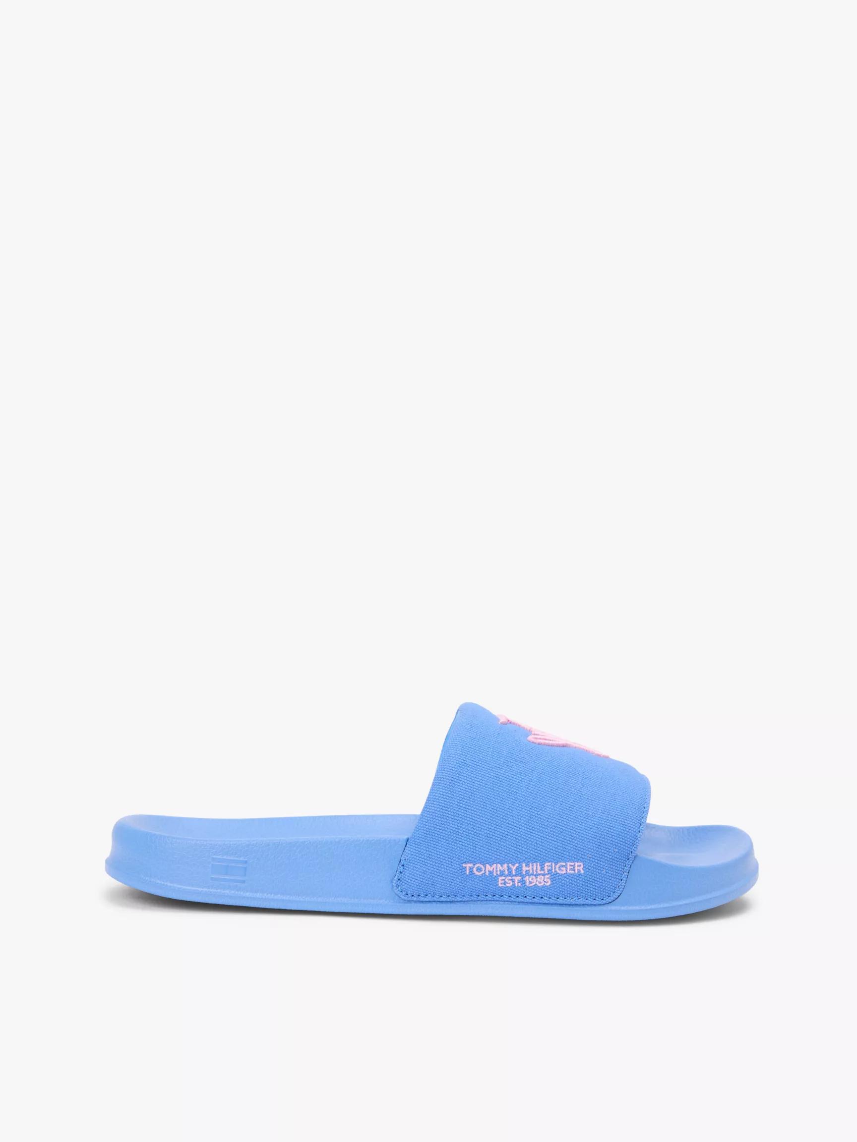Script Monogram Canvas Pool Slide by TOMMY HILFIGER