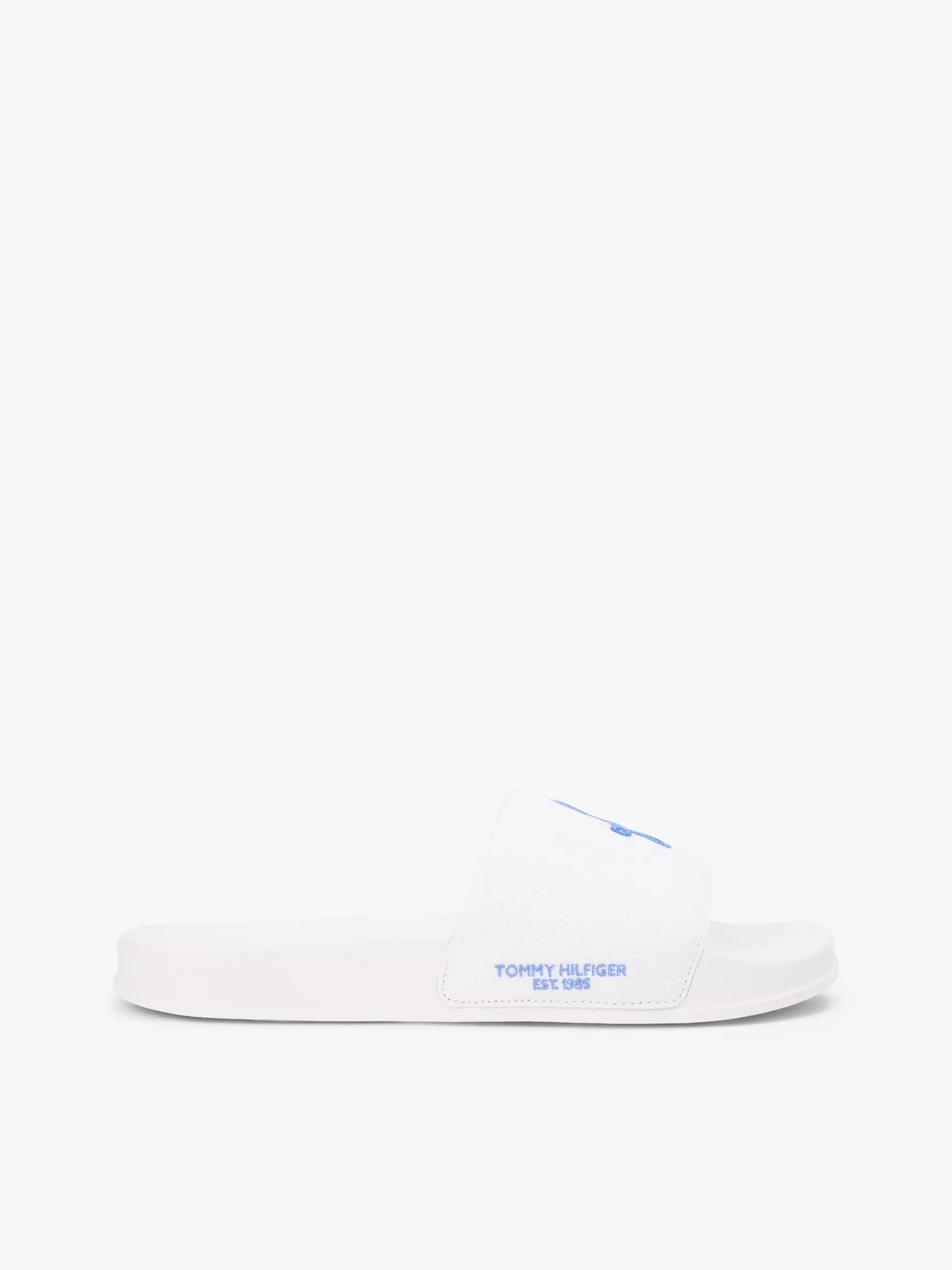 Script Monogram Canvas Pool Slide by TOMMY HILFIGER
