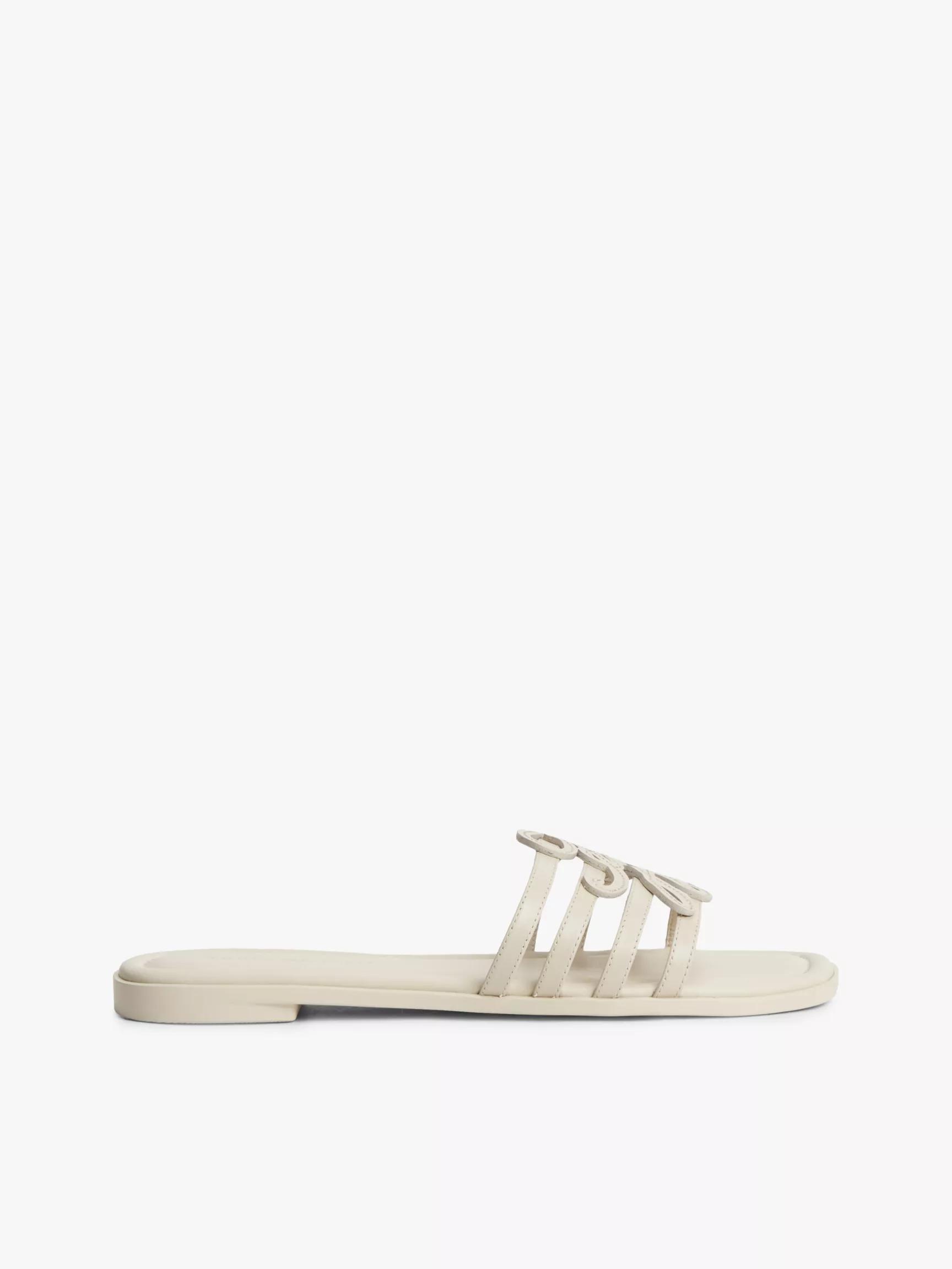 Script Monogram Leather Slide Sandal by TOMMY HILFIGER