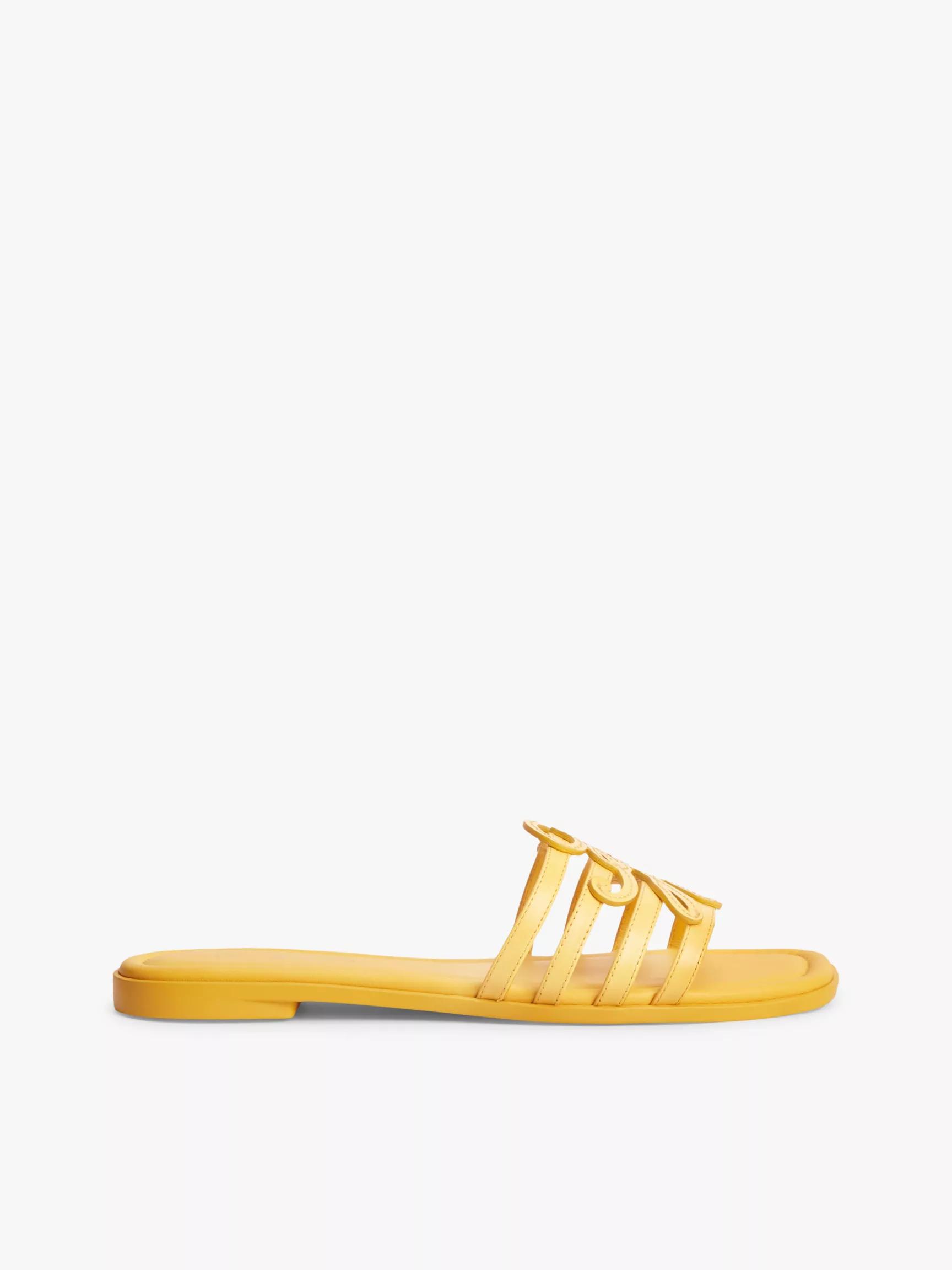 Script Monogram Leather Slide Sandal by TOMMY HILFIGER