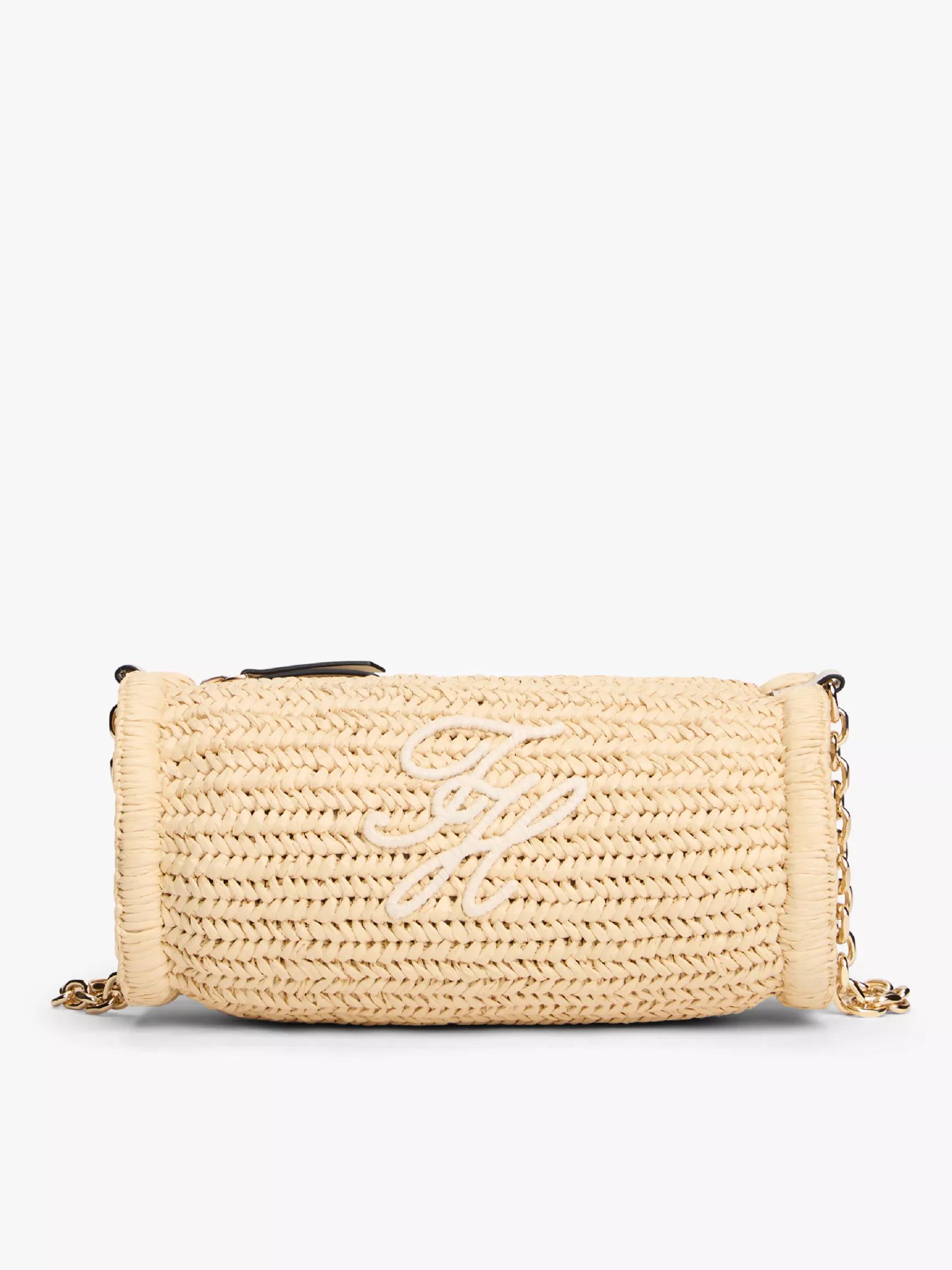 Script Monogram Raffia Chain Strap Bag by TOMMY HILFIGER