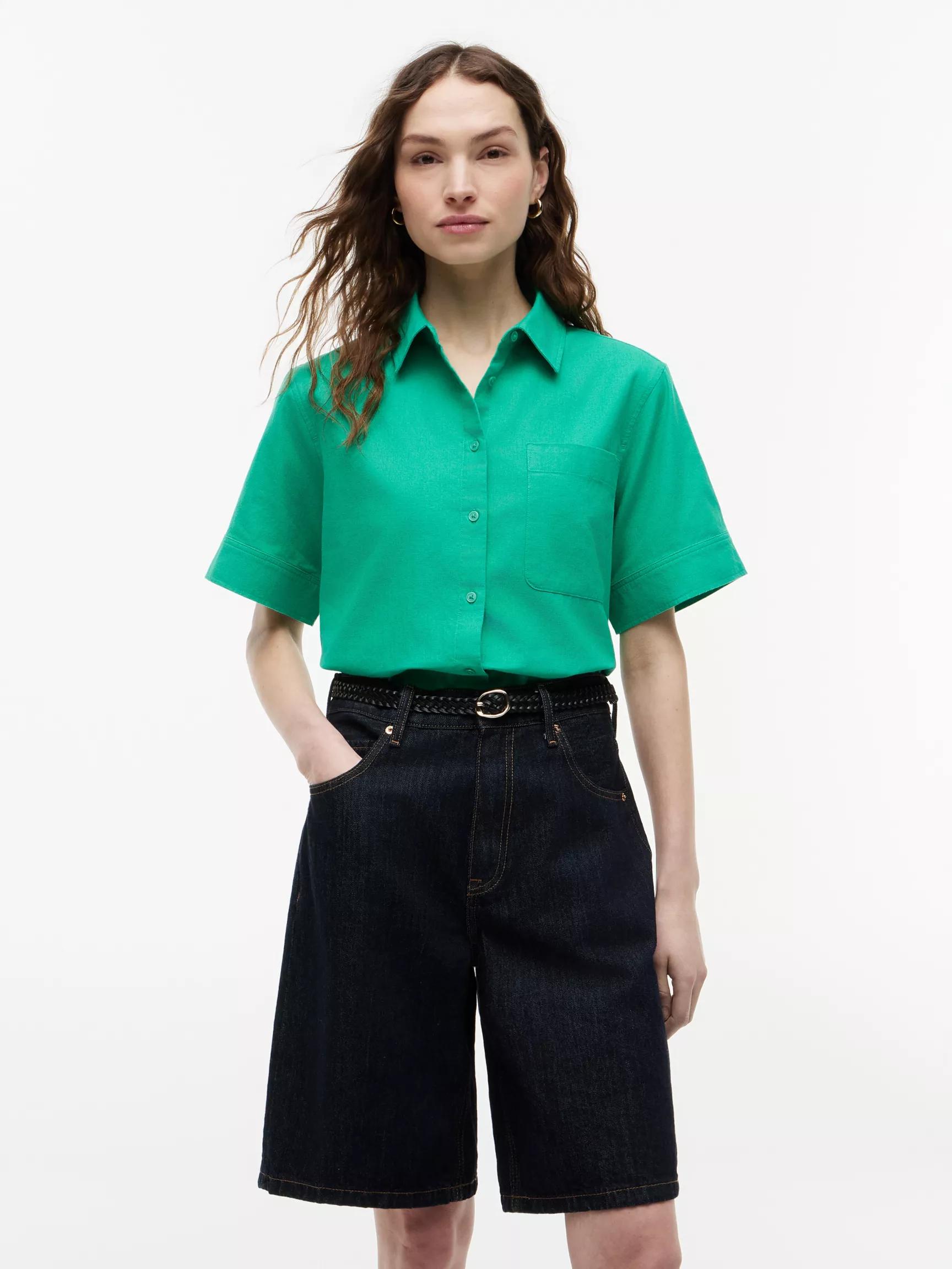 Short-Sleeve Linen-Blend Shirt by TOMMY HILFIGER