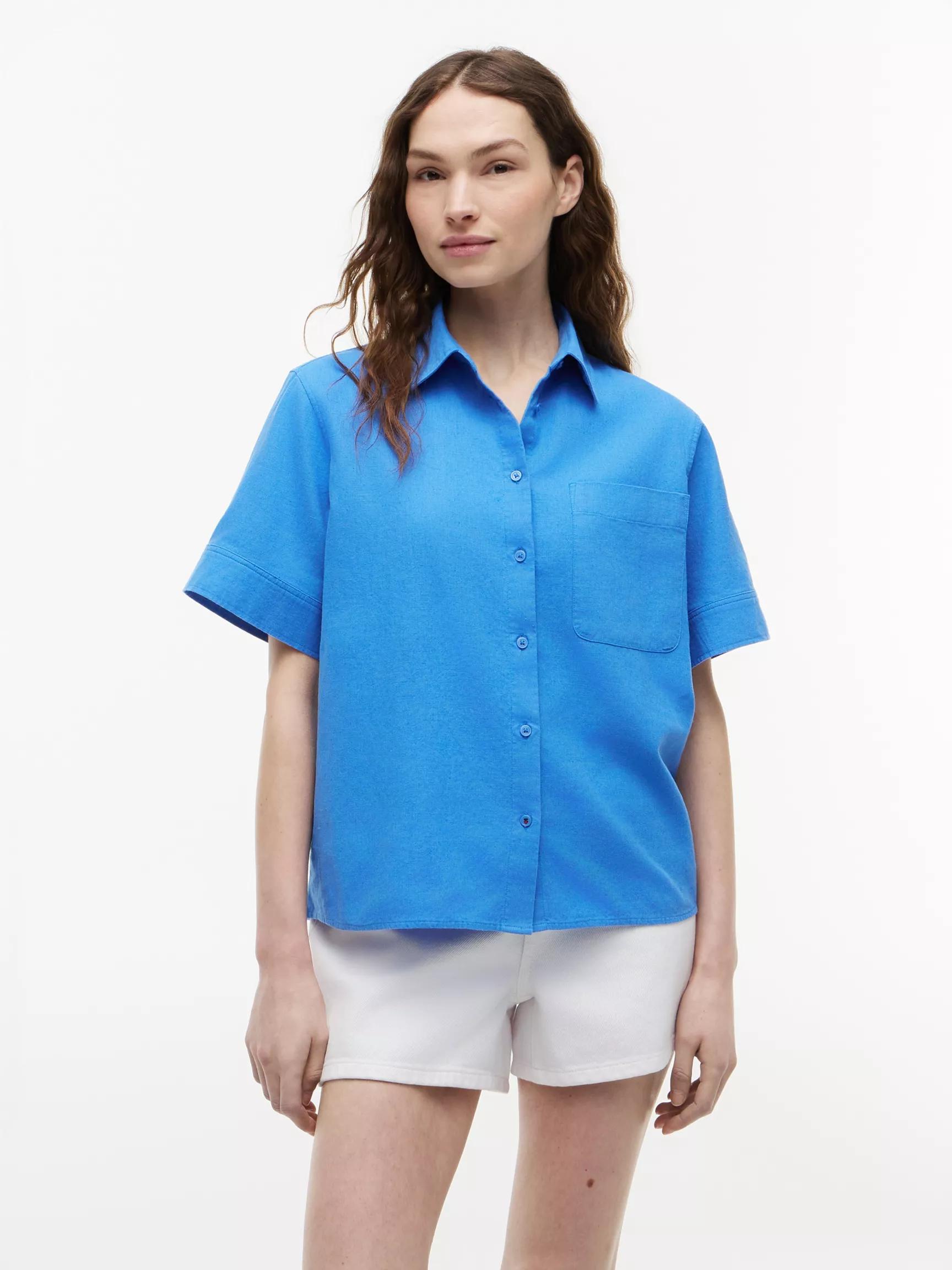 Short-Sleeve Linen-Blend Shirt by TOMMY HILFIGER