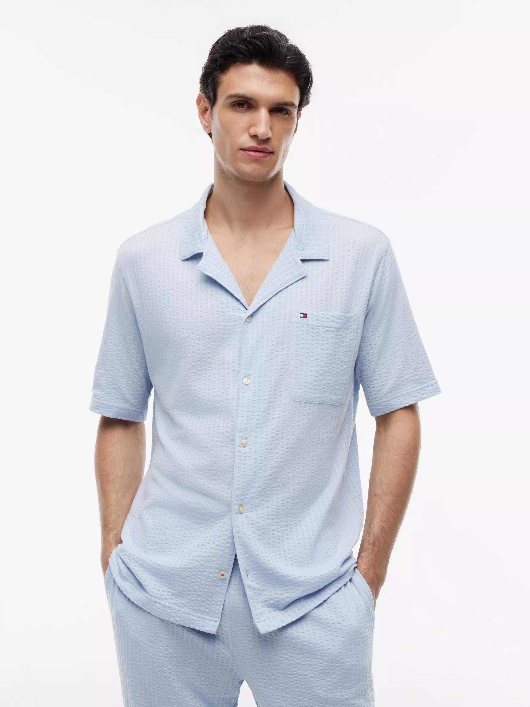 Short-Sleeve Seersucker Sleep Shirt by TOMMY HILFIGER
