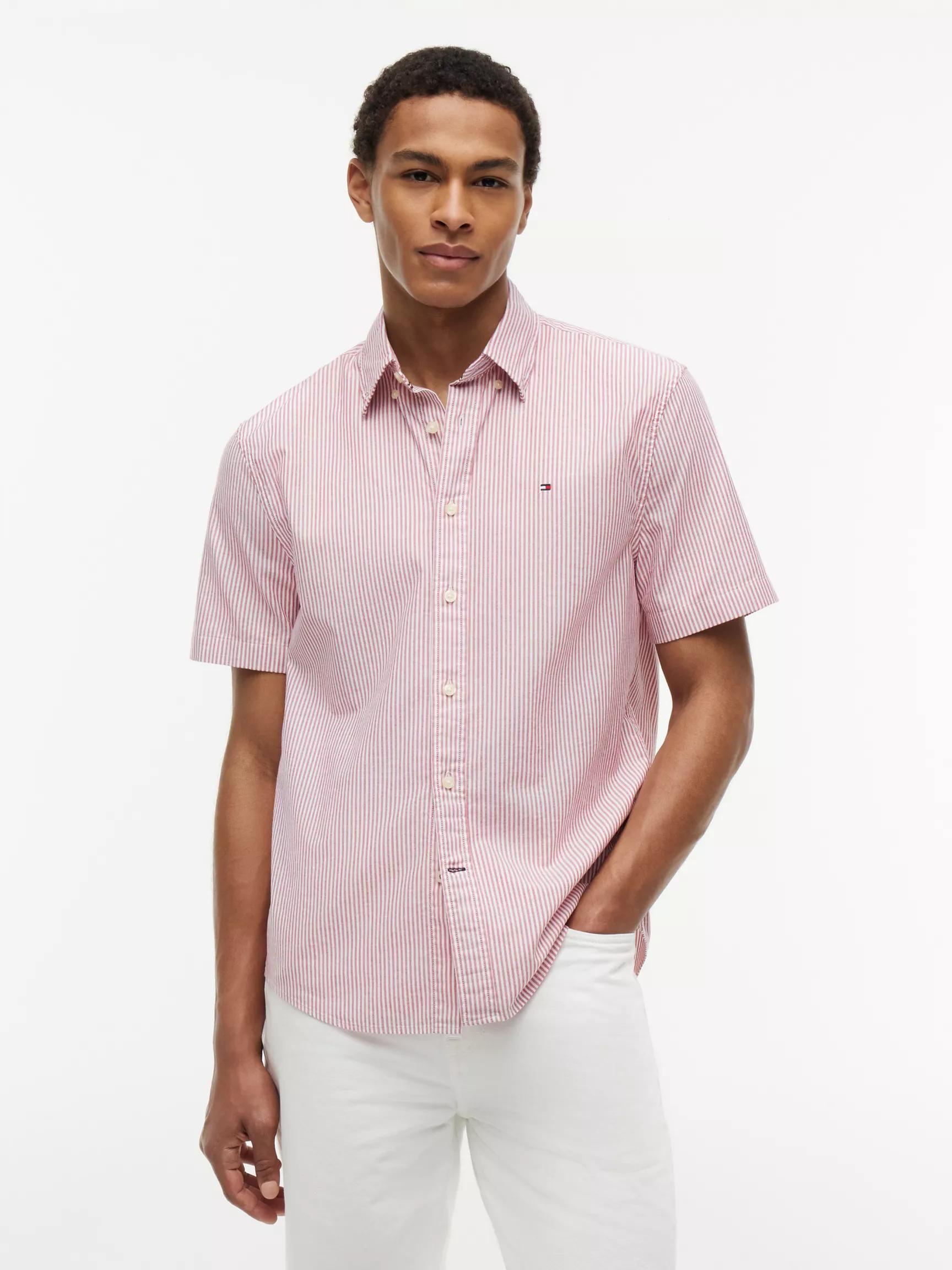 Short-Sleeve Striped Oxford Shirt by TOMMY HILFIGER