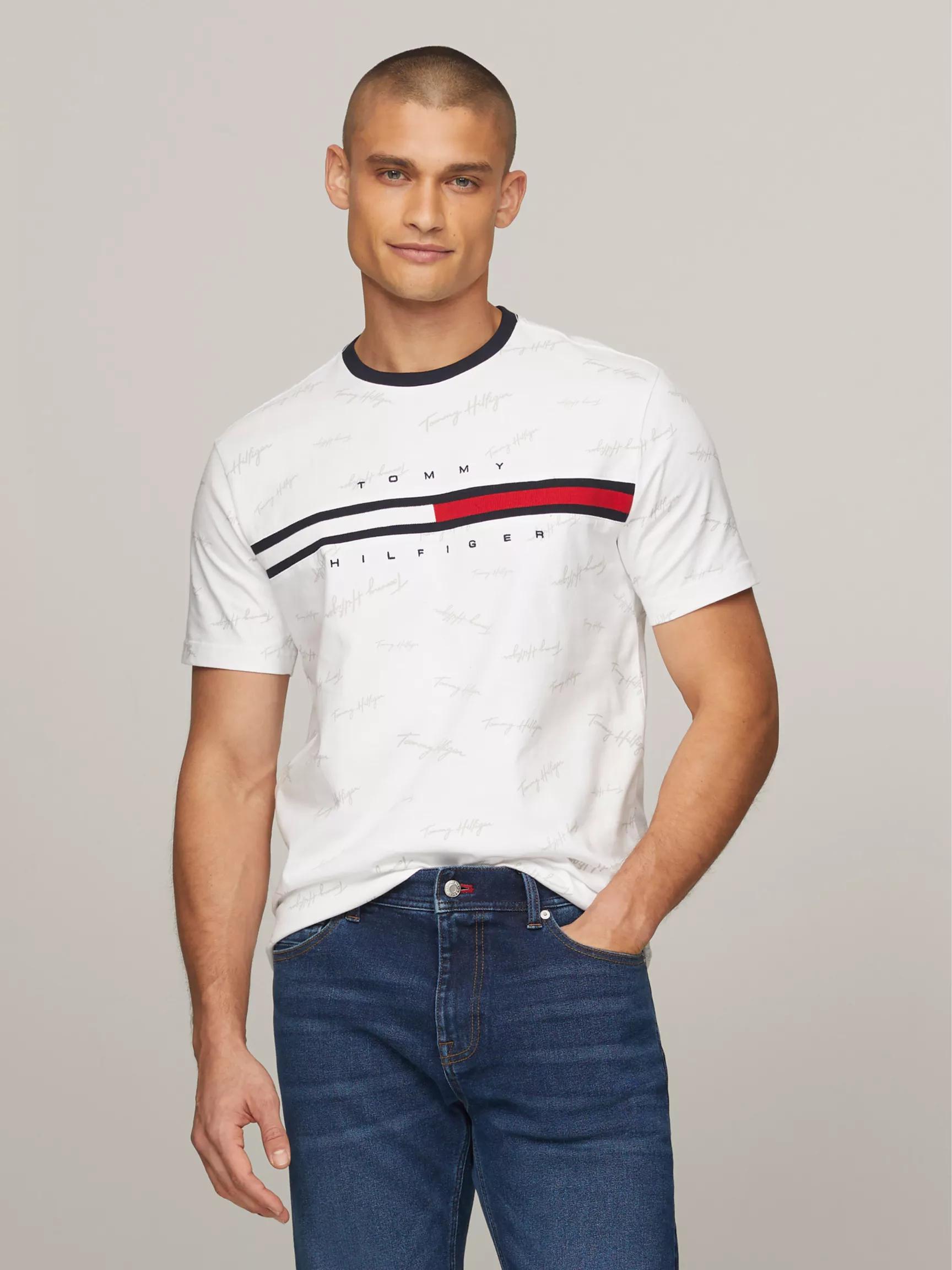 Signature Flag Stripe Logo T-Shirt by TOMMY HILFIGER