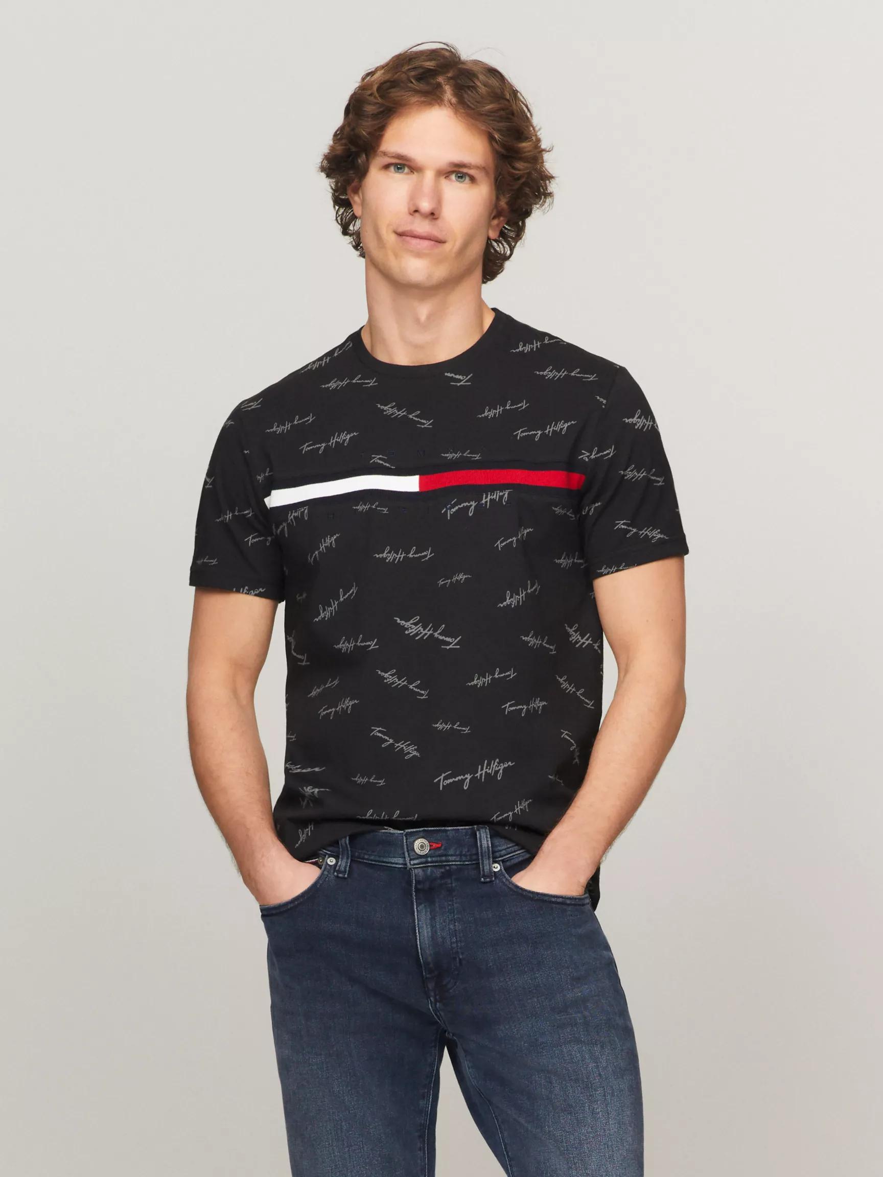 Signature Flag Stripe Logo T-Shirt by TOMMY HILFIGER