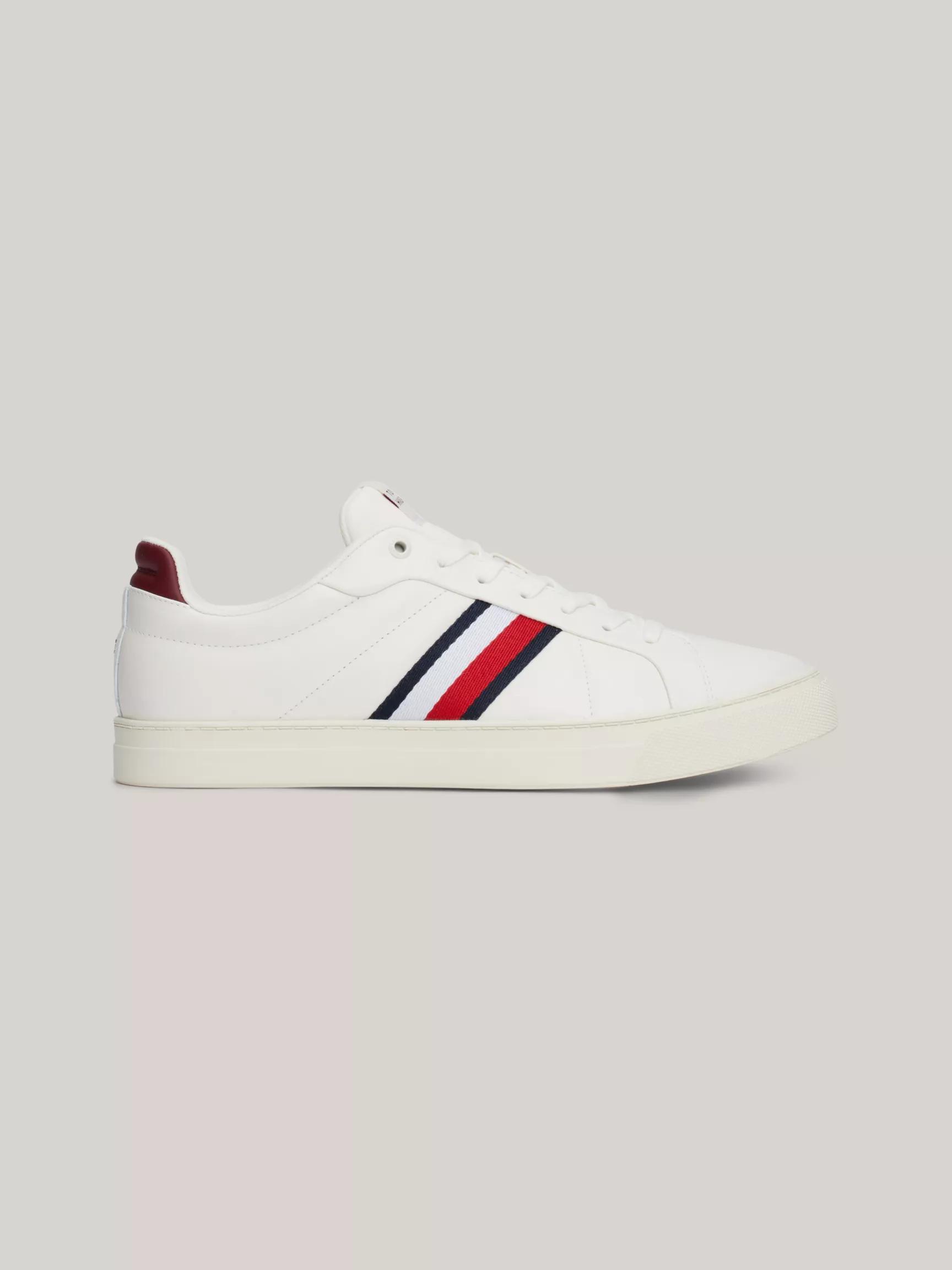 Signature Stripe Leather Court Sneaker by TOMMY HILFIGER