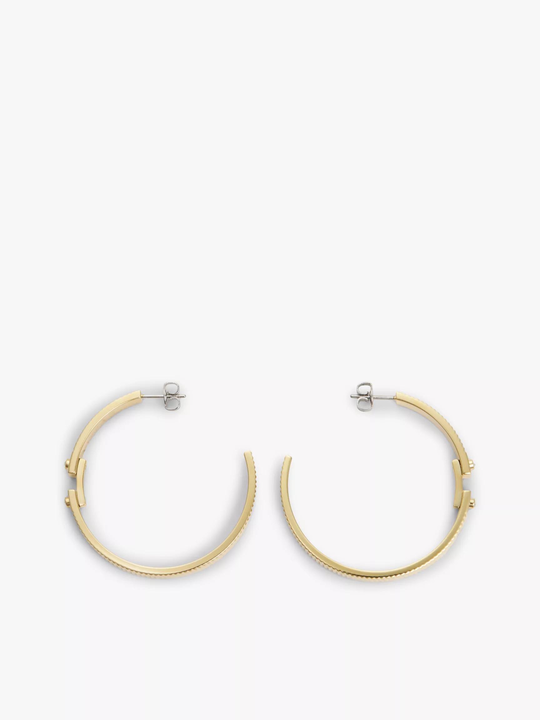 Signature Stripe Ridged Hoop Earring by TOMMY HILFIGER