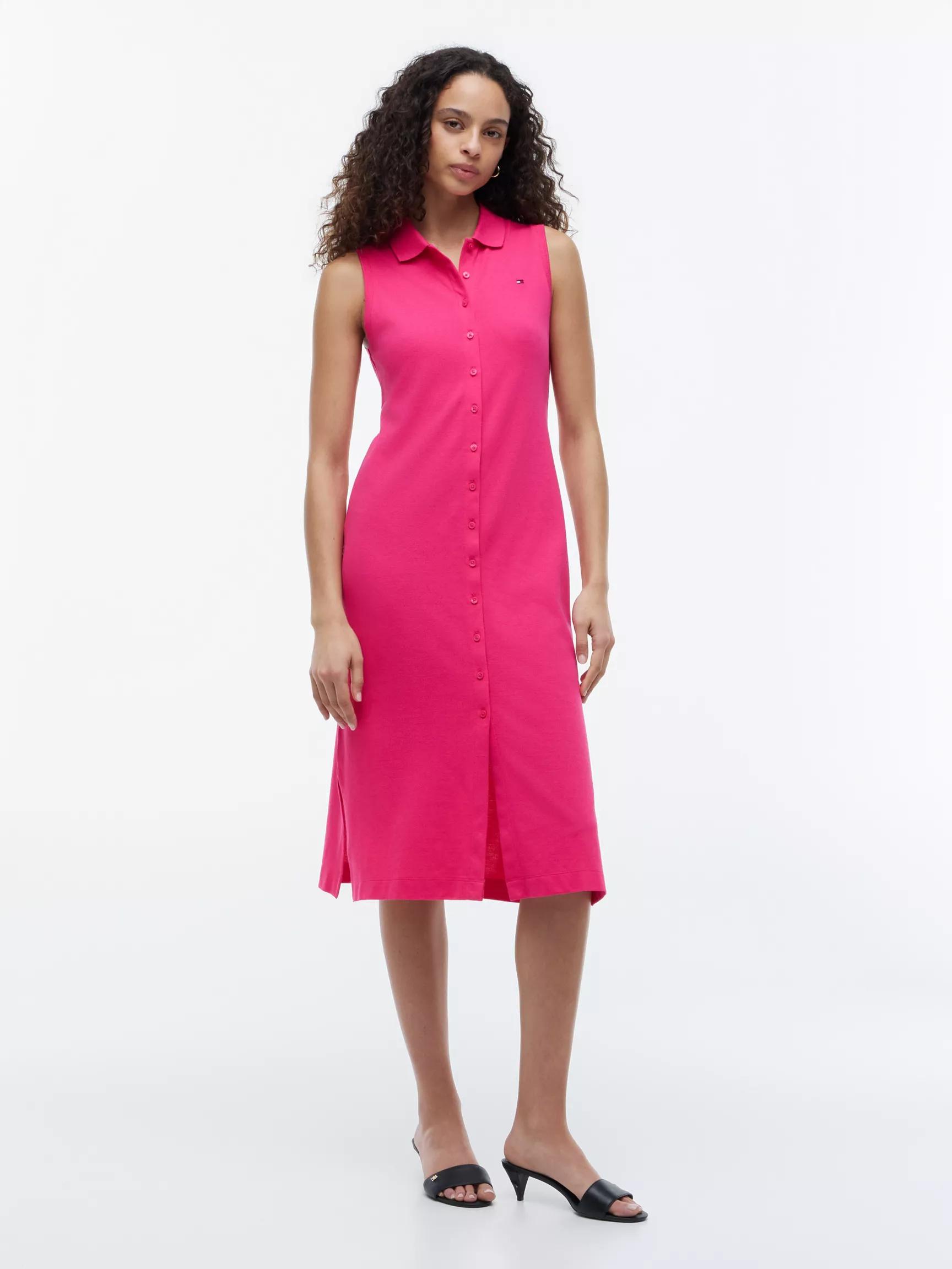Sleeveless Pique Midi Polo Dress by TOMMY HILFIGER