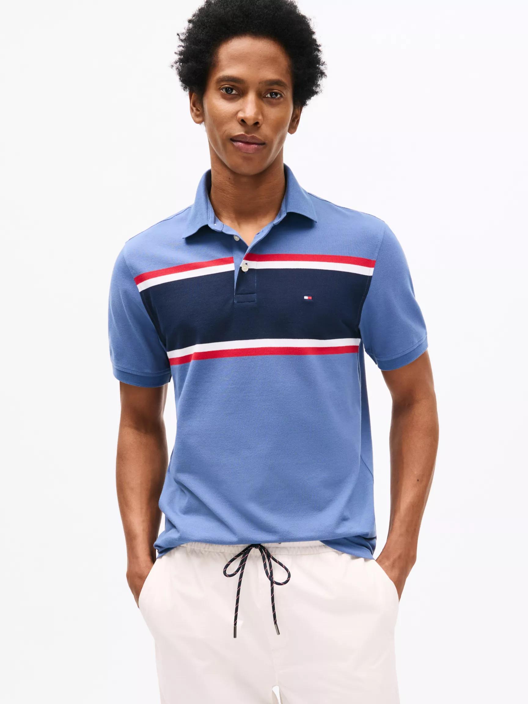 Slim Fit Block Stripe Polo by TOMMY HILFIGER