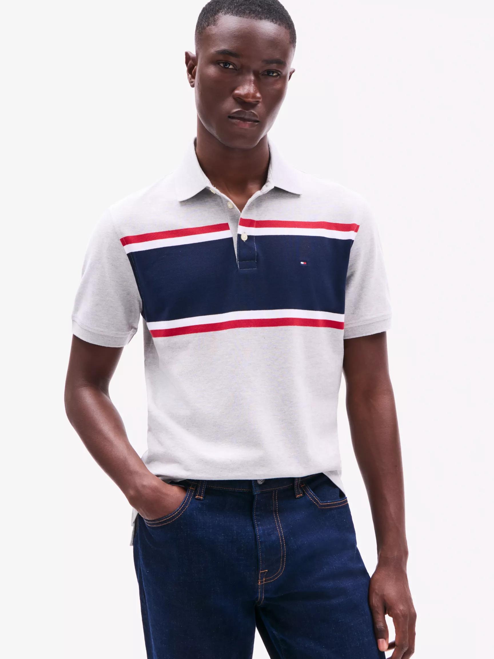 Slim Fit Block Stripe Polo by TOMMY HILFIGER