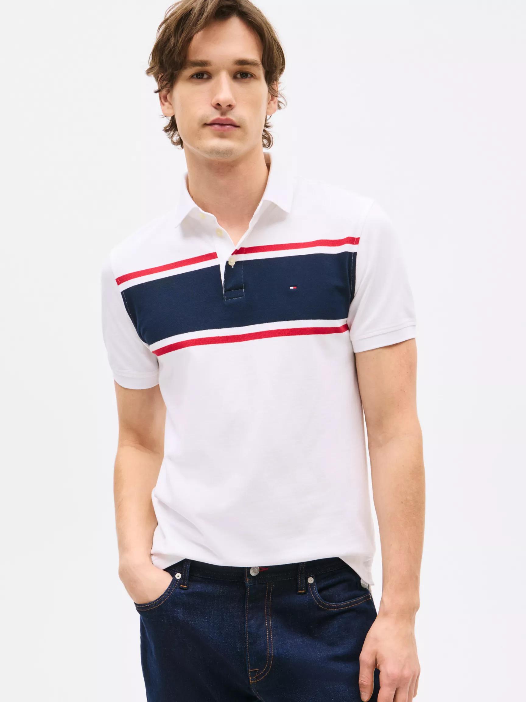 Slim Fit Block Stripe Polo by TOMMY HILFIGER