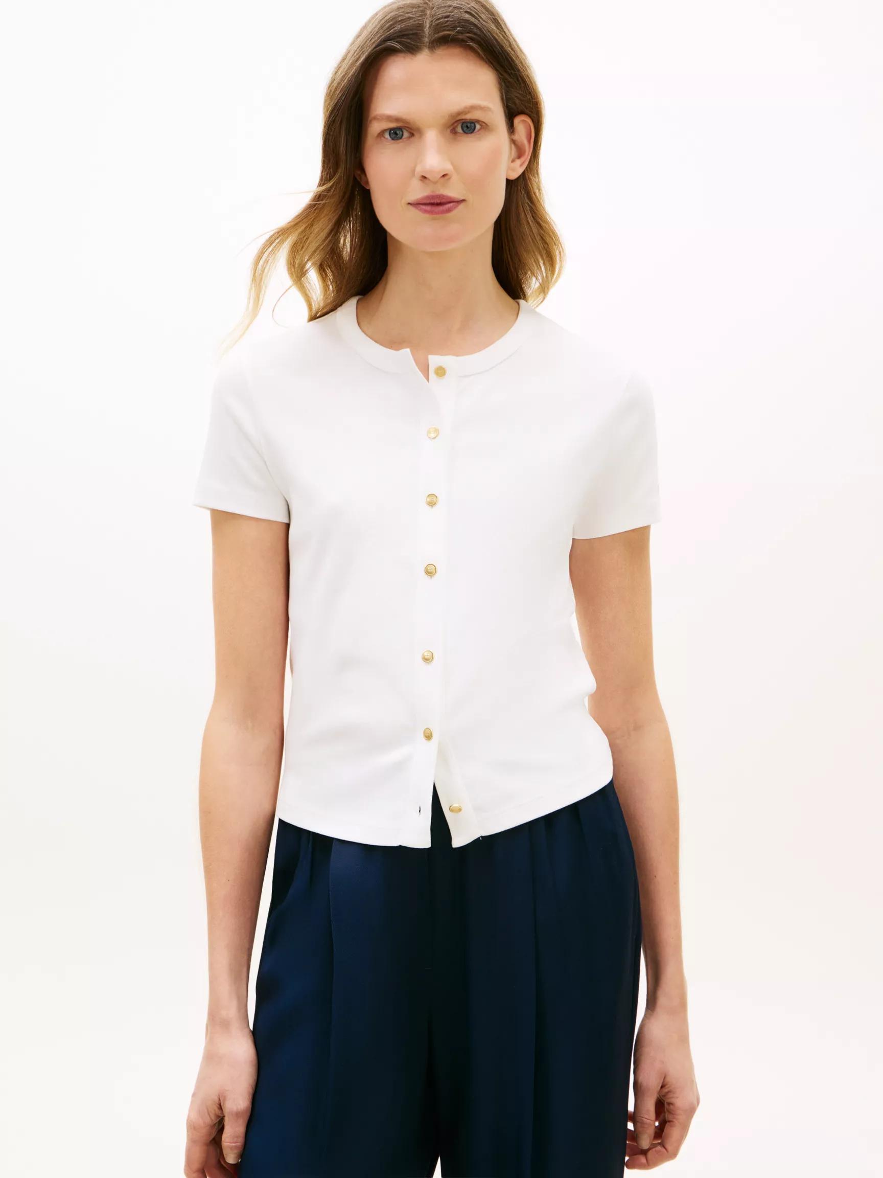 Slim Fit Button-Up T-Shirt by TOMMY HILFIGER