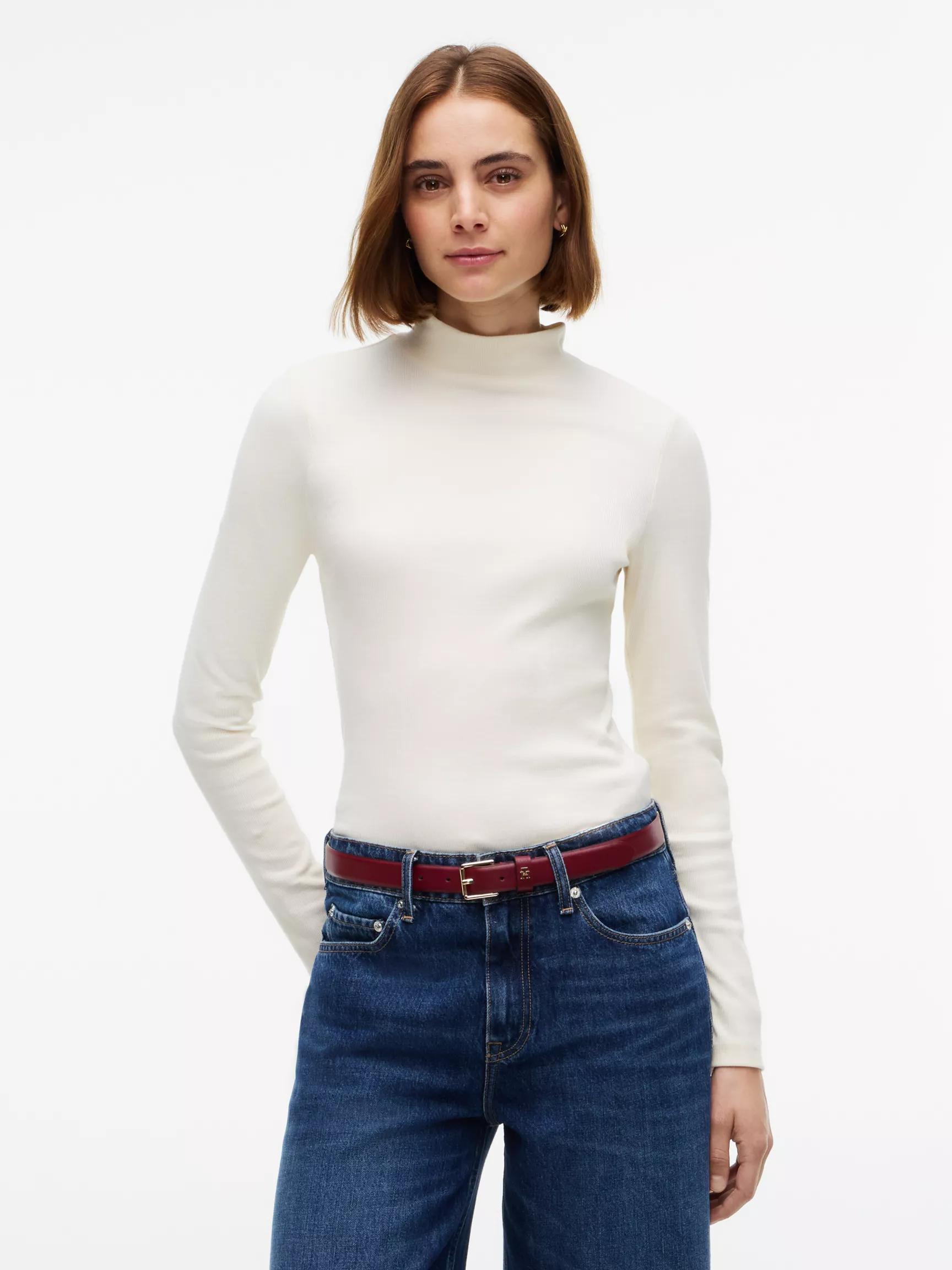 Slim Fit Mockneck T-Shirt by TOMMY HILFIGER