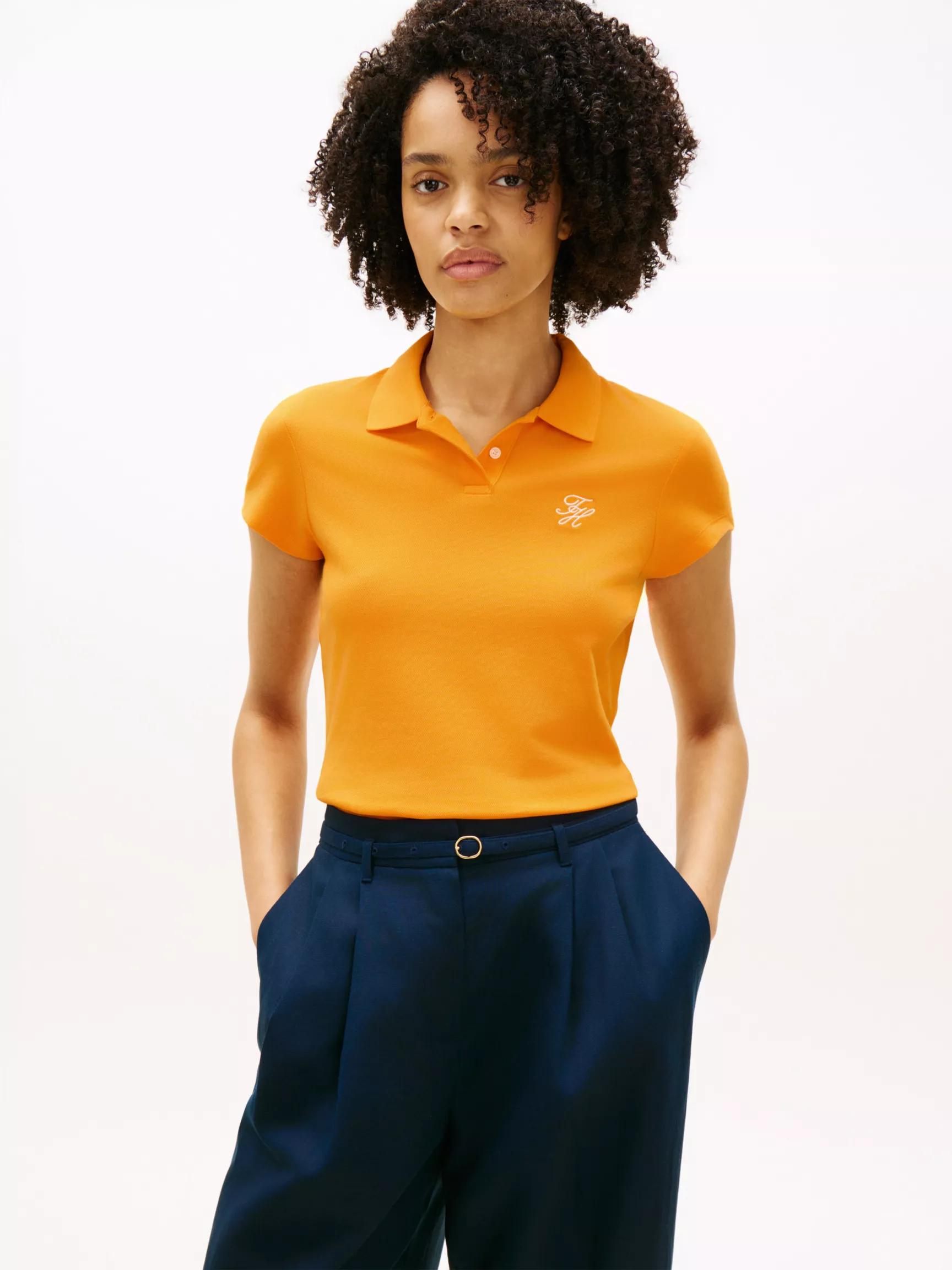 Slim Fit Script Monogram Stretch Polo by TOMMY HILFIGER