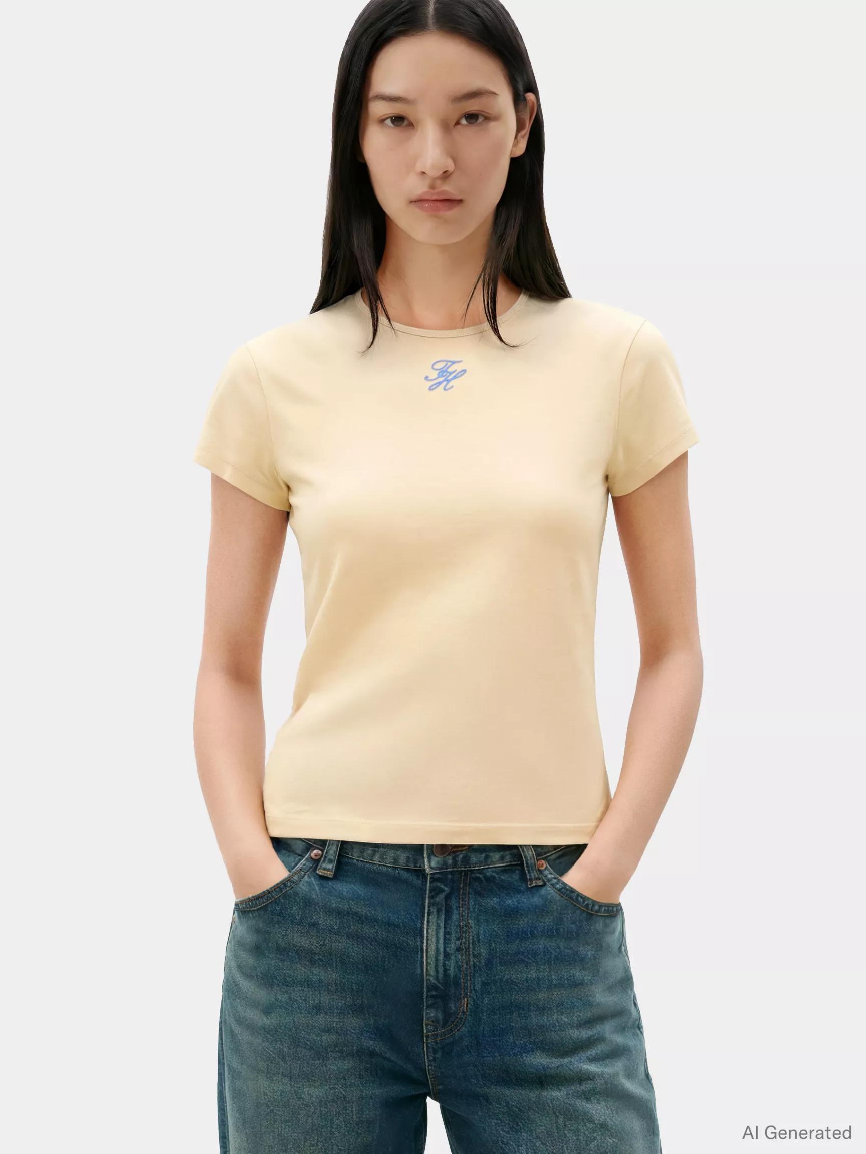Slim Fit Script Monogram T-Shirt by TOMMY HILFIGER
