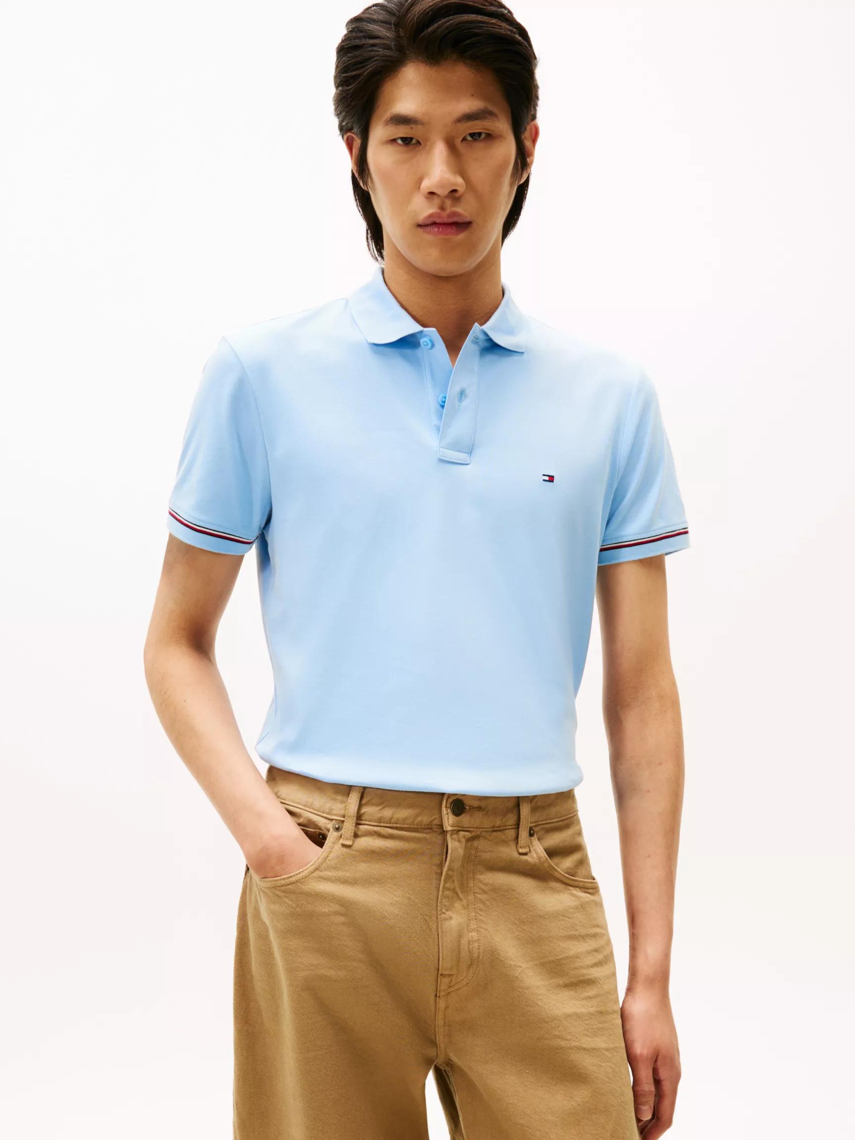 Slim Fit Smooth Cotton Interlock Polo by TOMMY HILFIGER