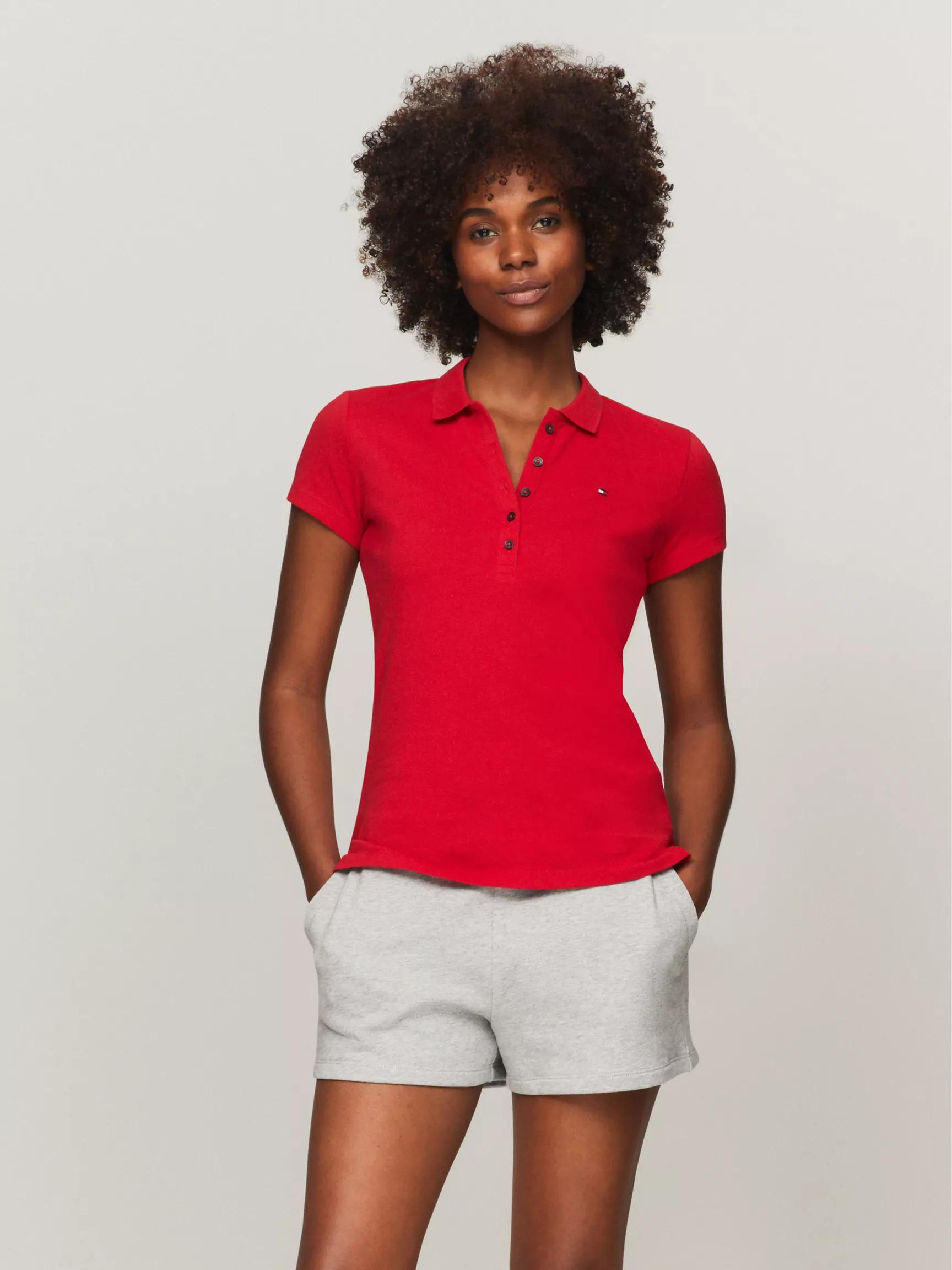 Slim Fit Stretch Cotton Polo by TOMMY HILFIGER