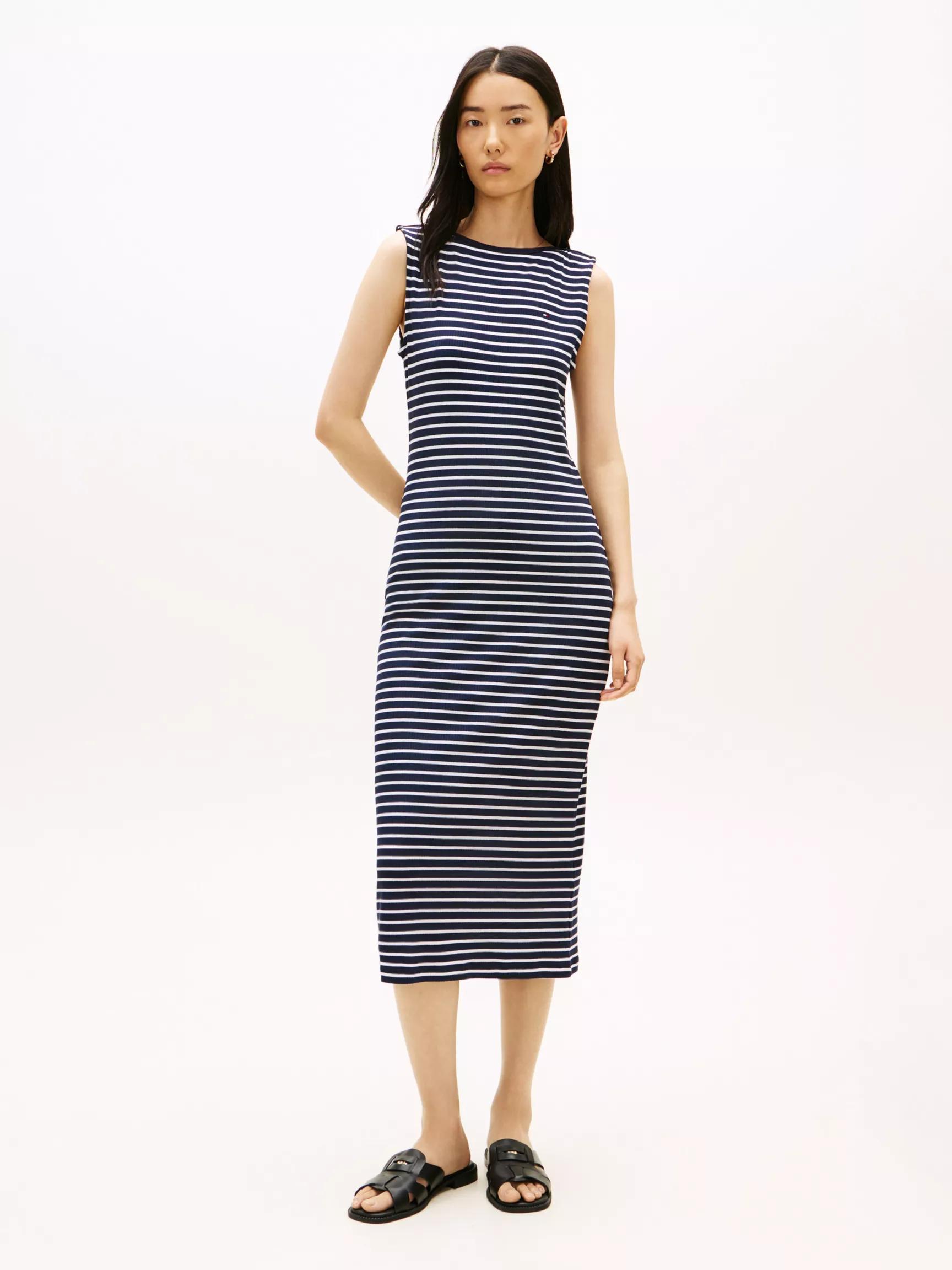 Slim Fit Stripe Boatneck Midi Dress by TOMMY HILFIGER