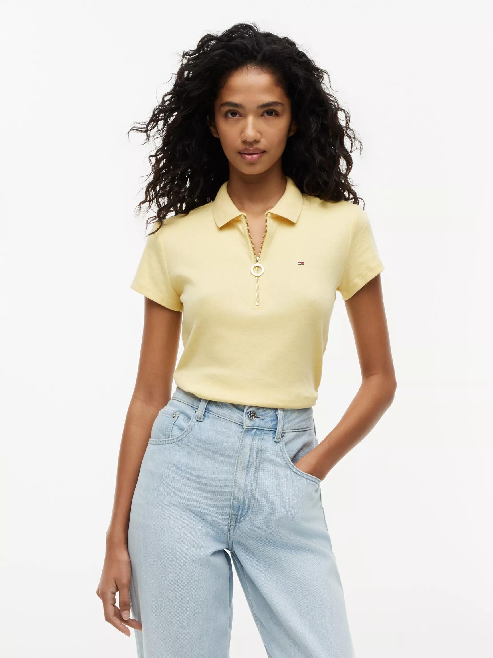 Slim Fit Zip Polo by TOMMY HILFIGER