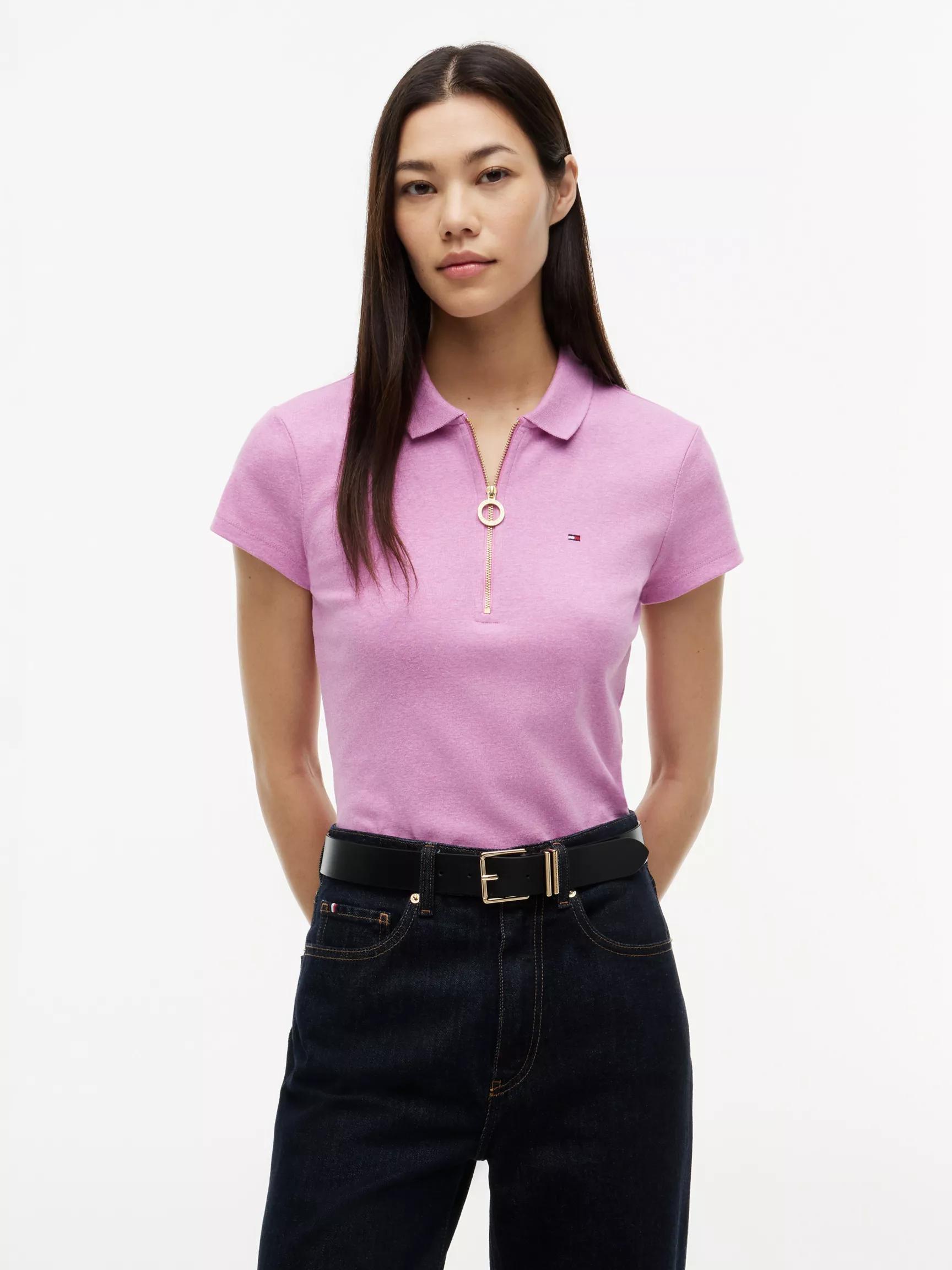 Slim Fit Zip Polo by TOMMY HILFIGER