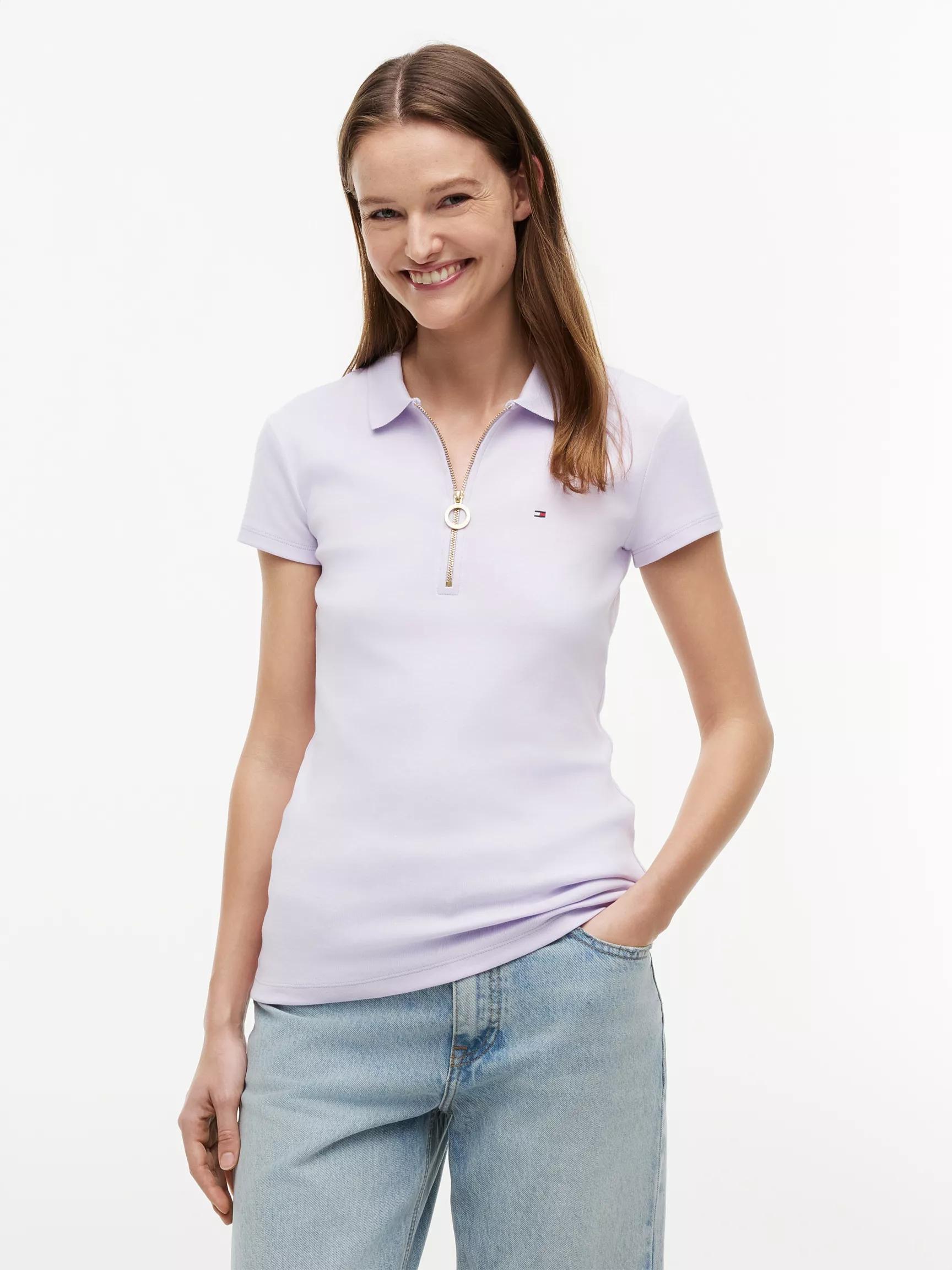 Slim Fit Zip Polo by TOMMY HILFIGER