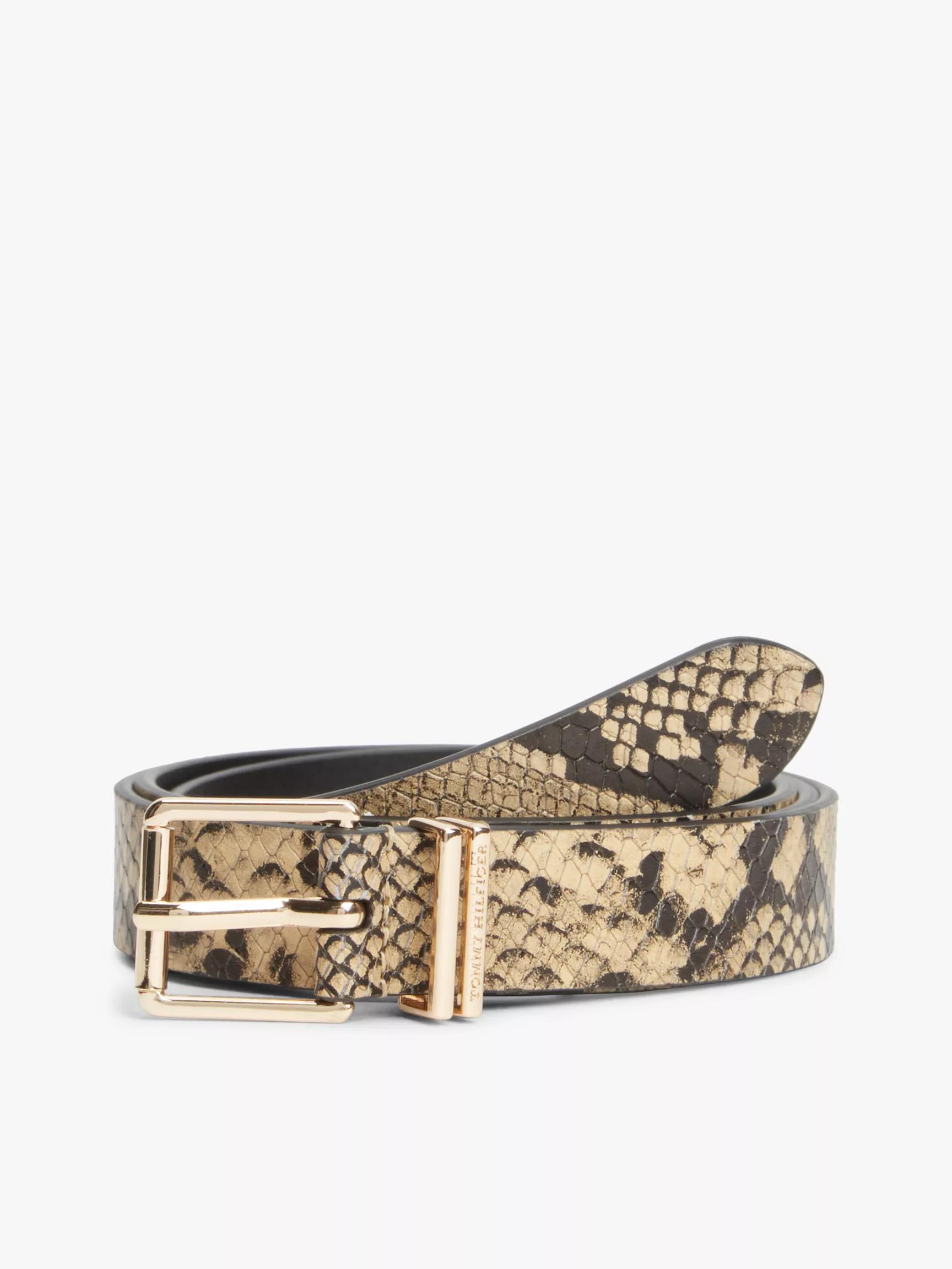Snake-Embossed Leather Belt by TOMMY HILFIGER