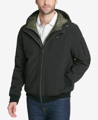 Soft-Shell Hooded Bomber Jacket with Bib by TOMMY HILFIGER