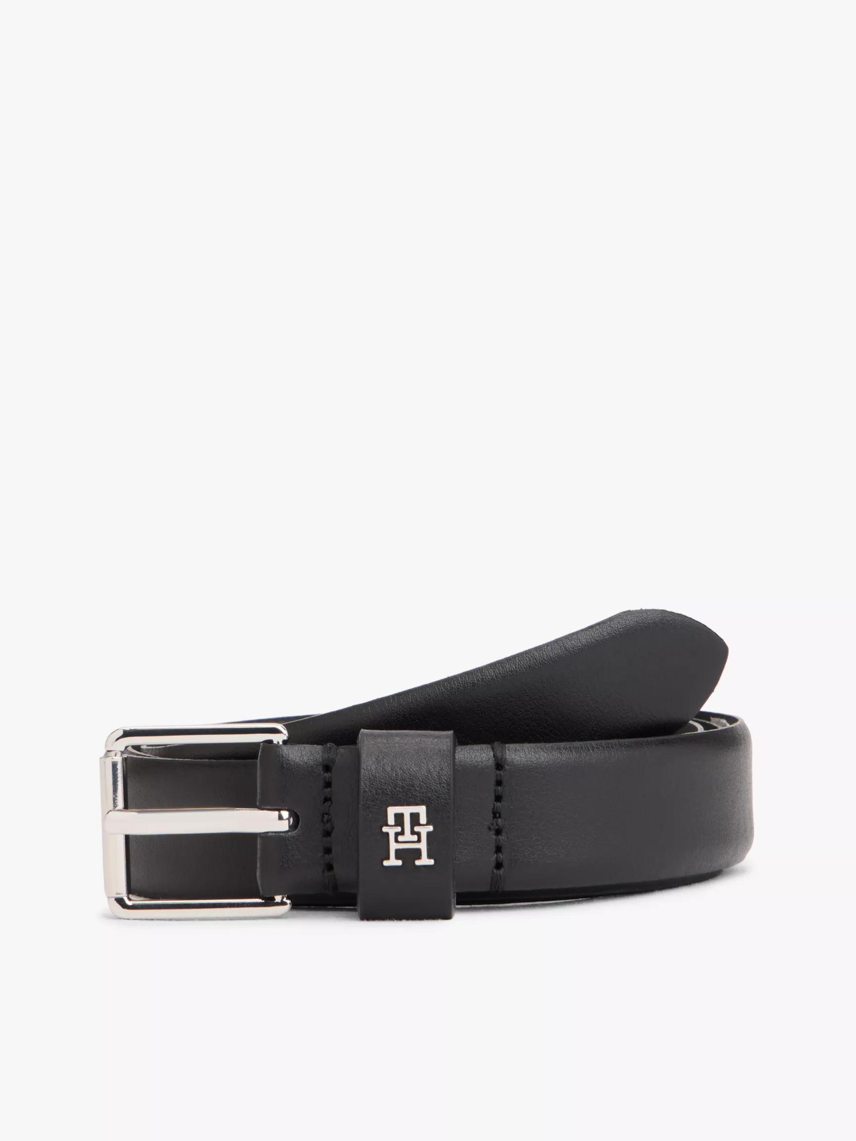 Square Buckle Slim Leather Belt by TOMMY HILFIGER