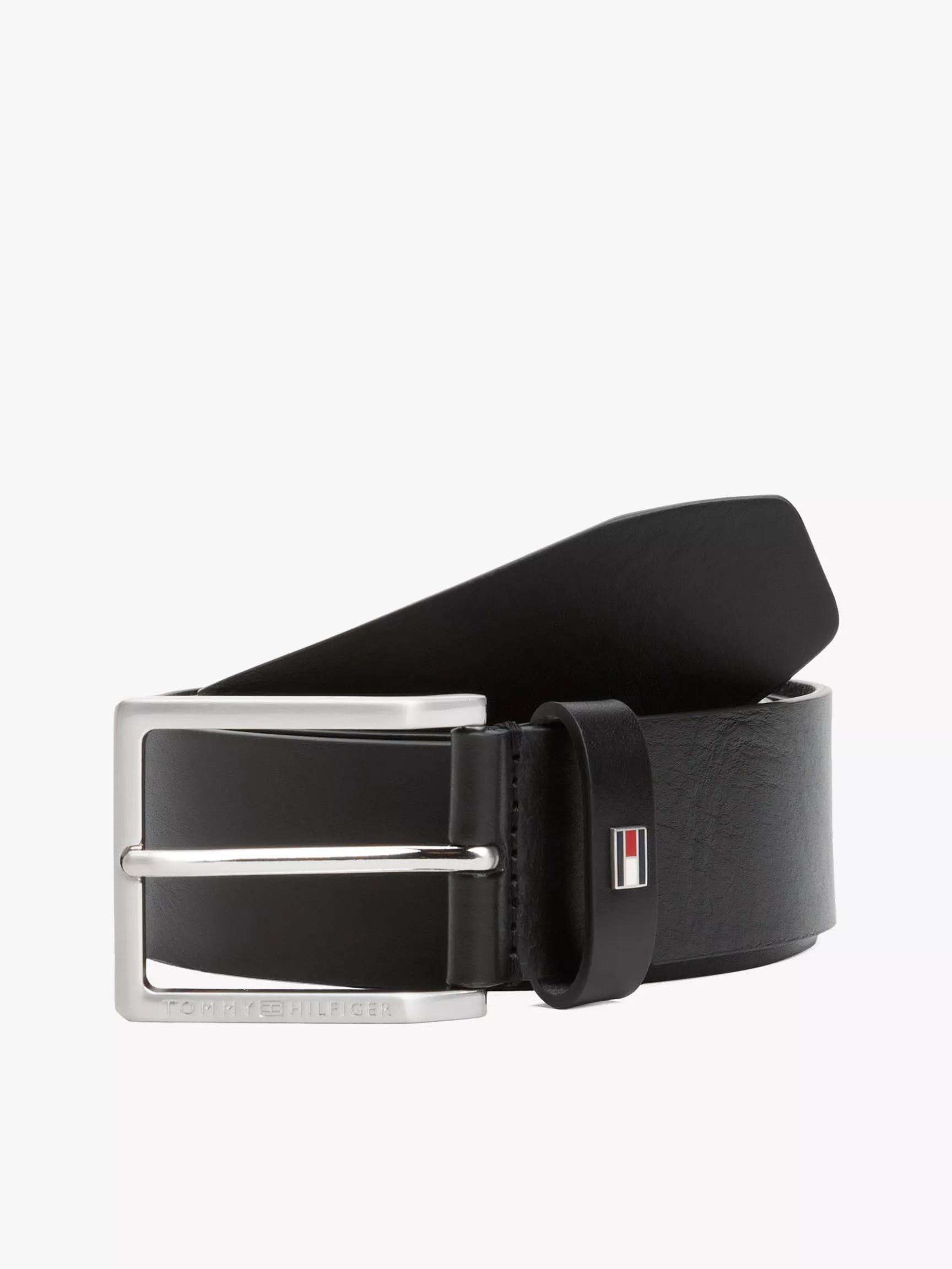 Square Buckle Smooth Leather Belt by TOMMY HILFIGER