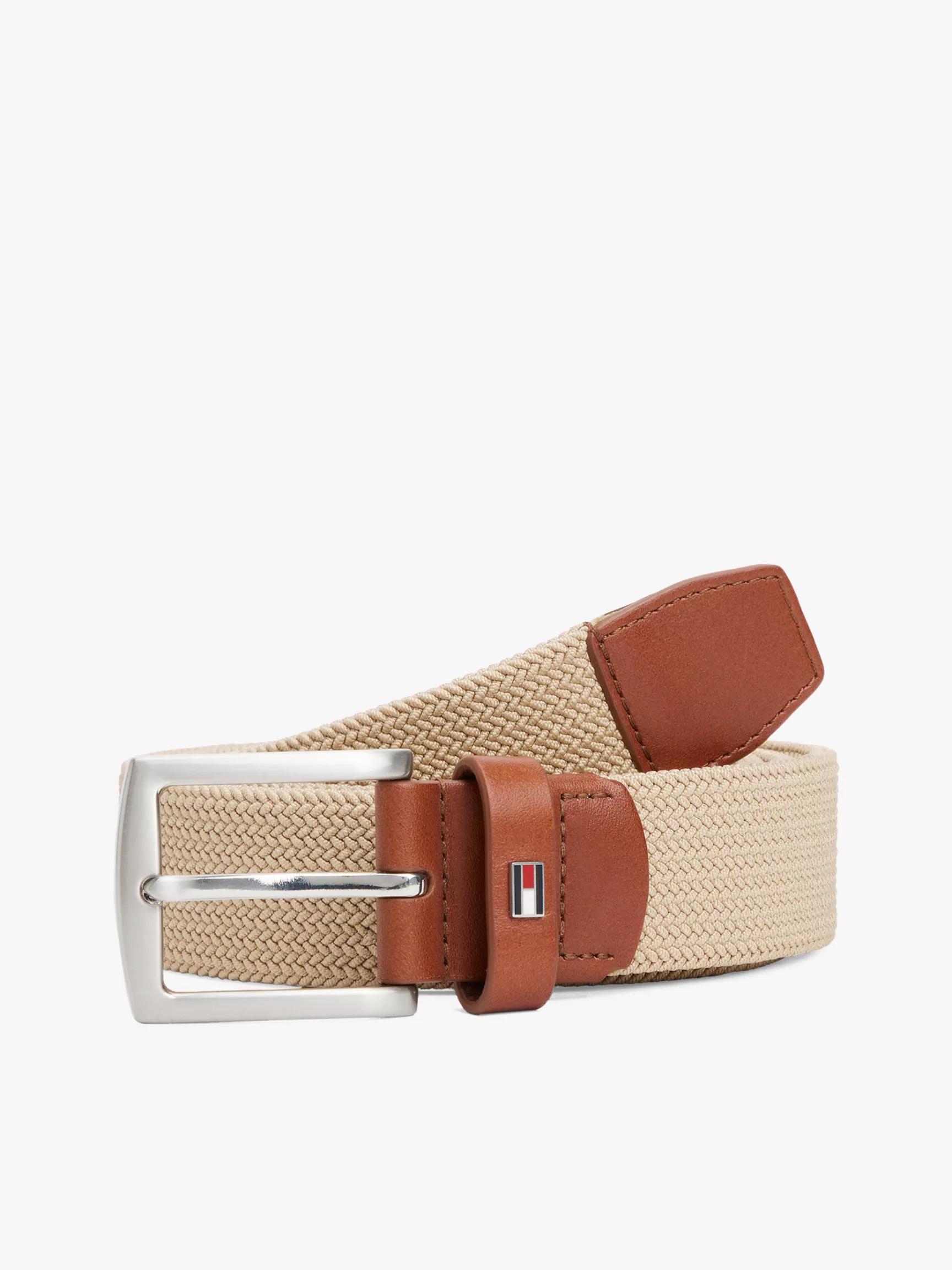 Square Buckle Textured Stretch Belt by TOMMY HILFIGER