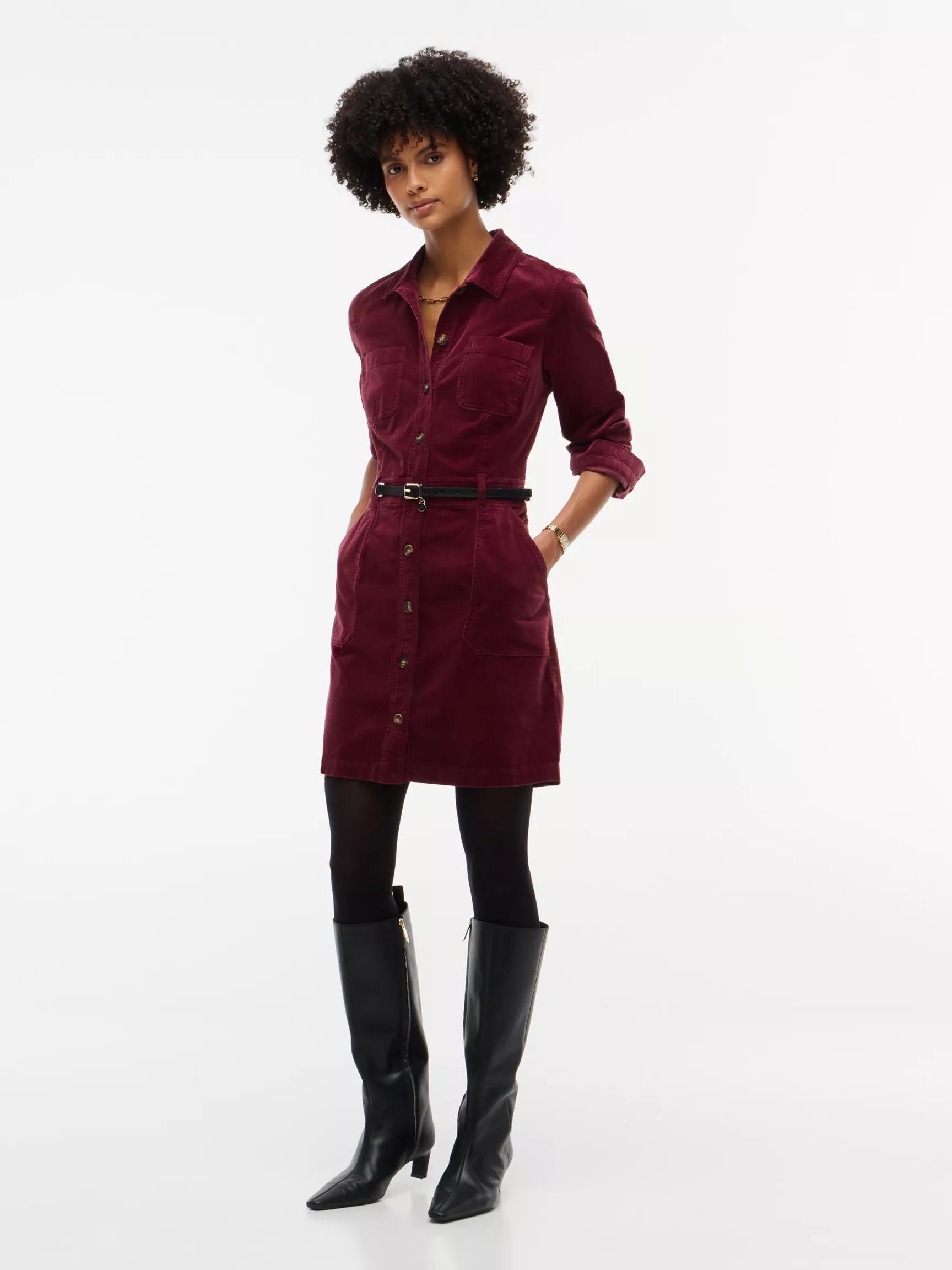 Stretch Corduroy Utility Mini Dress by TOMMY HILFIGER