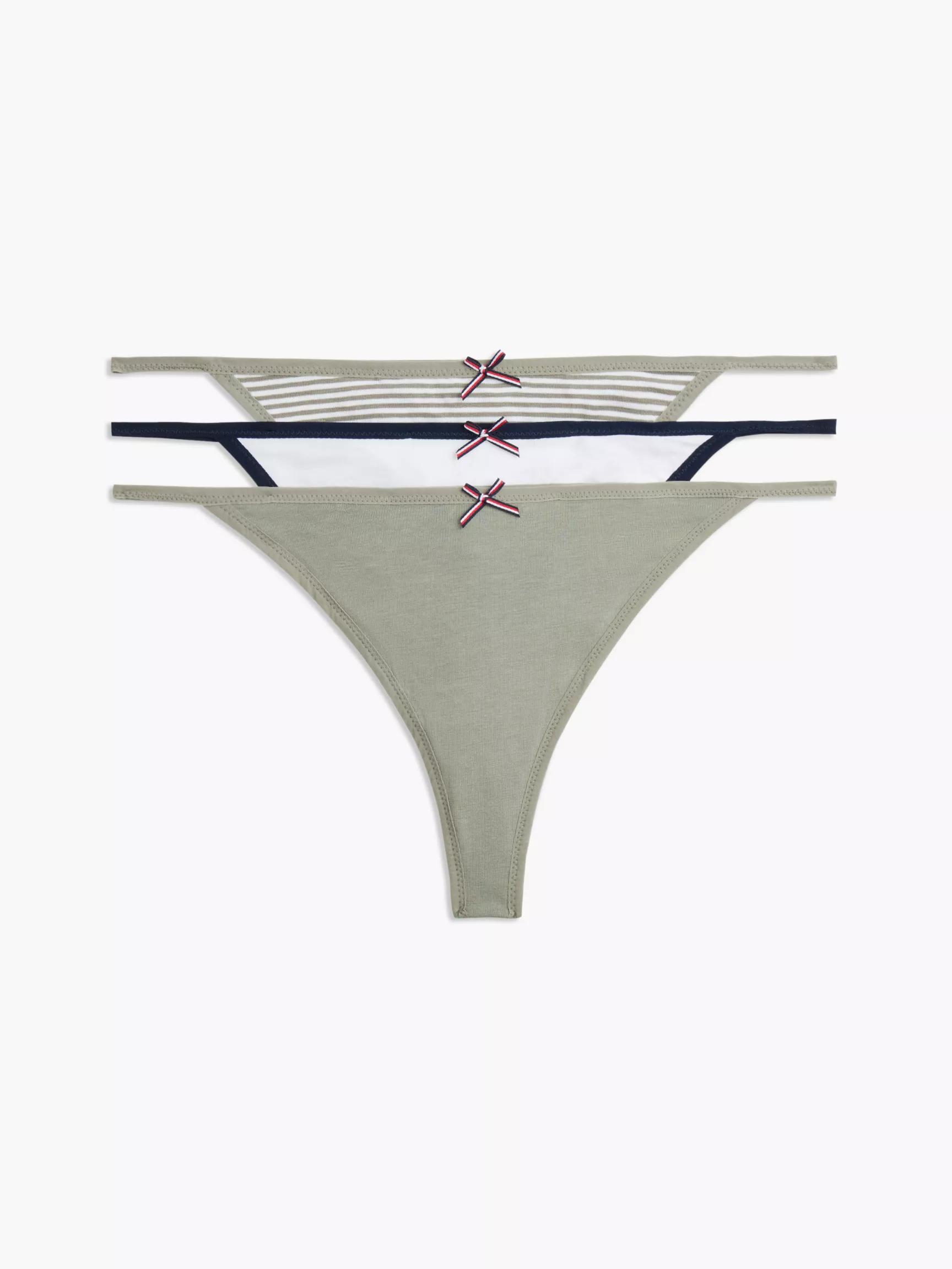 Stretch-Cotton Tanga Thong 3-Pack by TOMMY HILFIGER