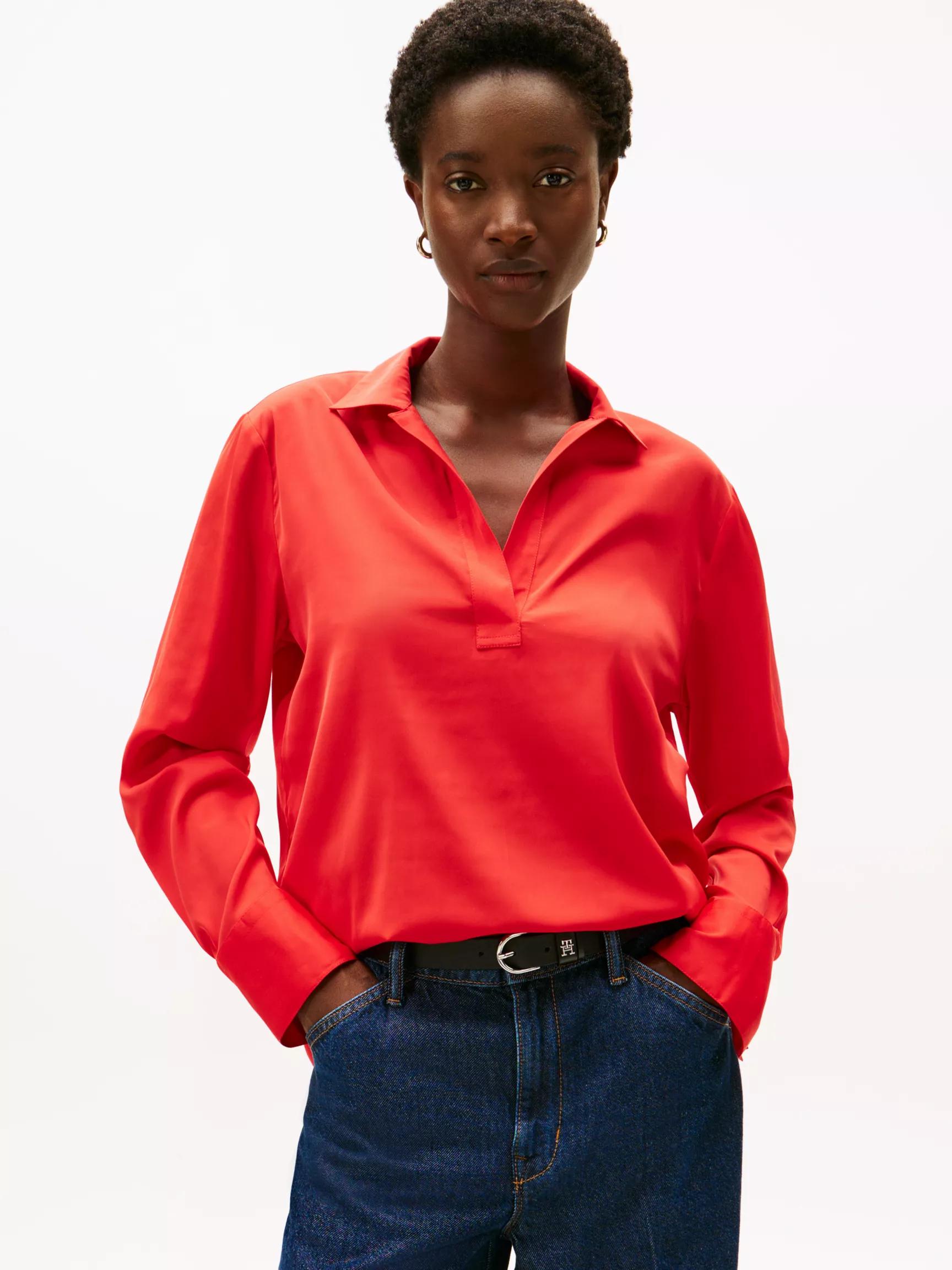 Stretch V-Neck Pullover Shirt by TOMMY HILFIGER