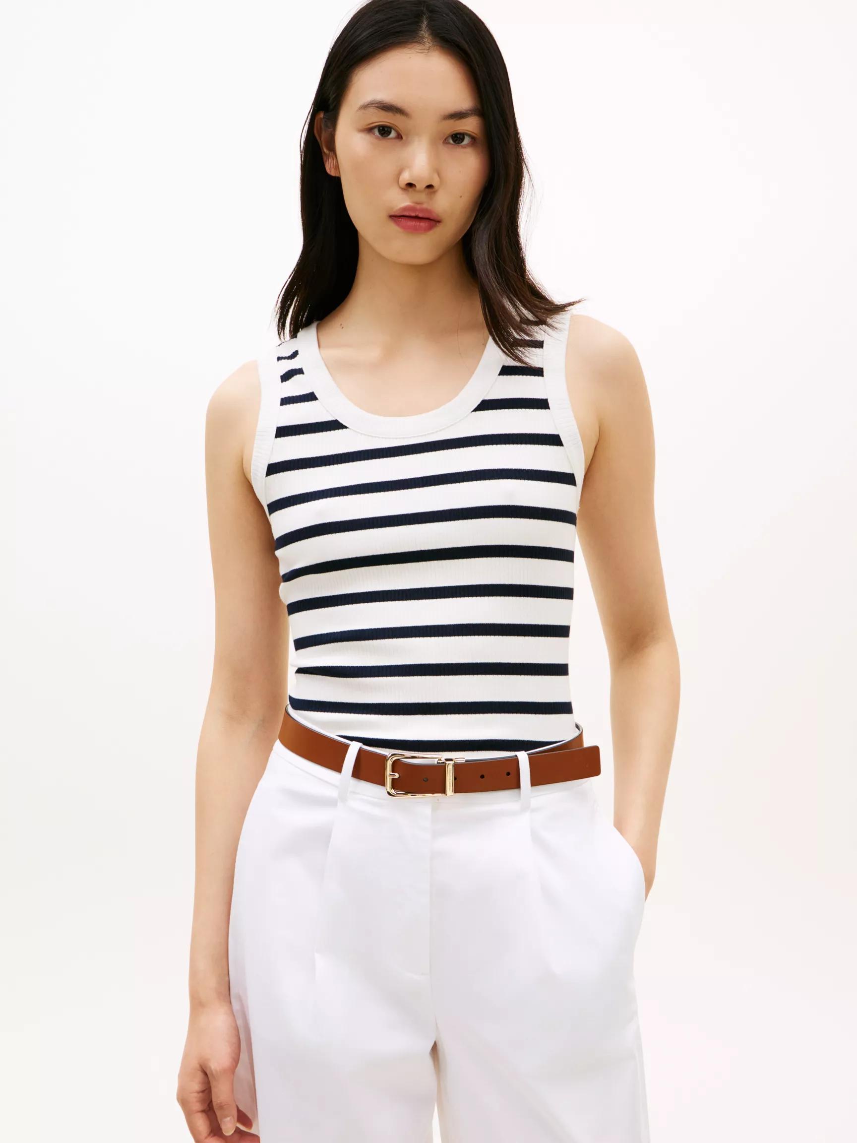Stripe Rib-Knit Tank Top by TOMMY HILFIGER