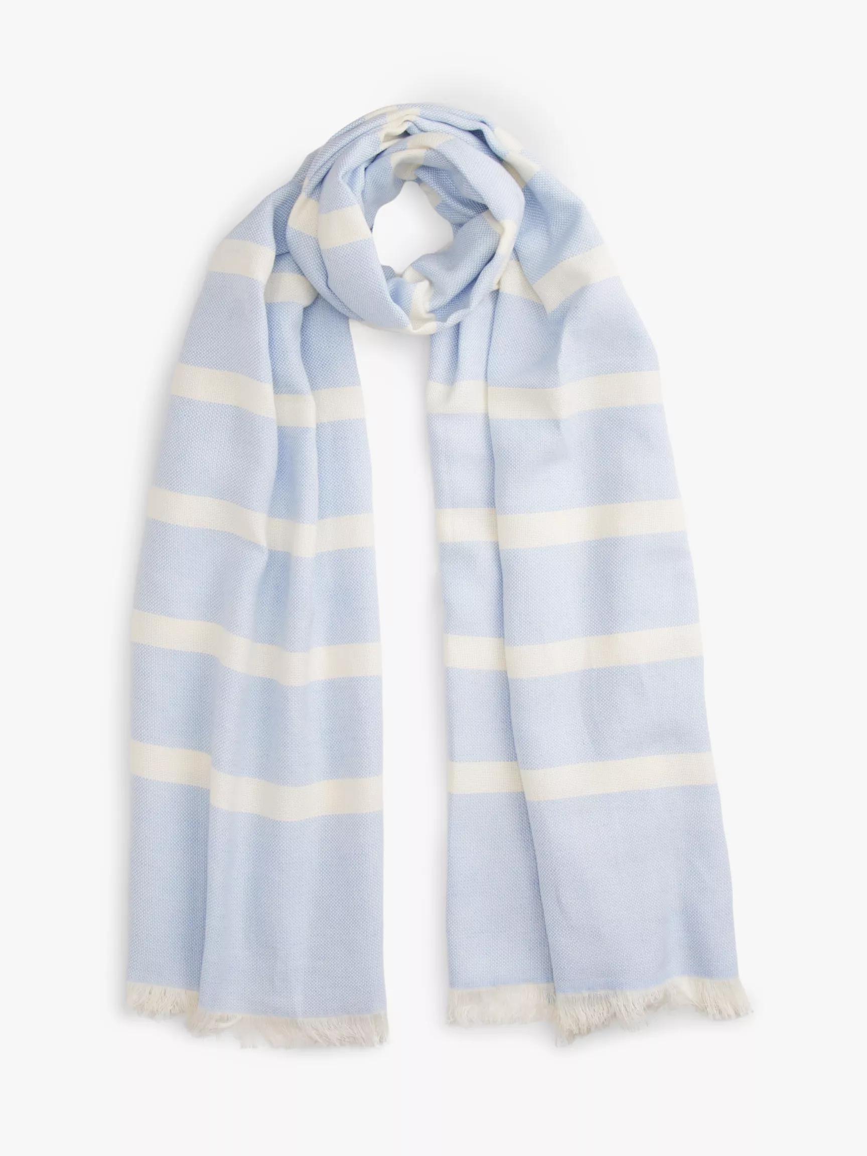 Striped Cotton-Linen Blend Scarf by TOMMY HILFIGER