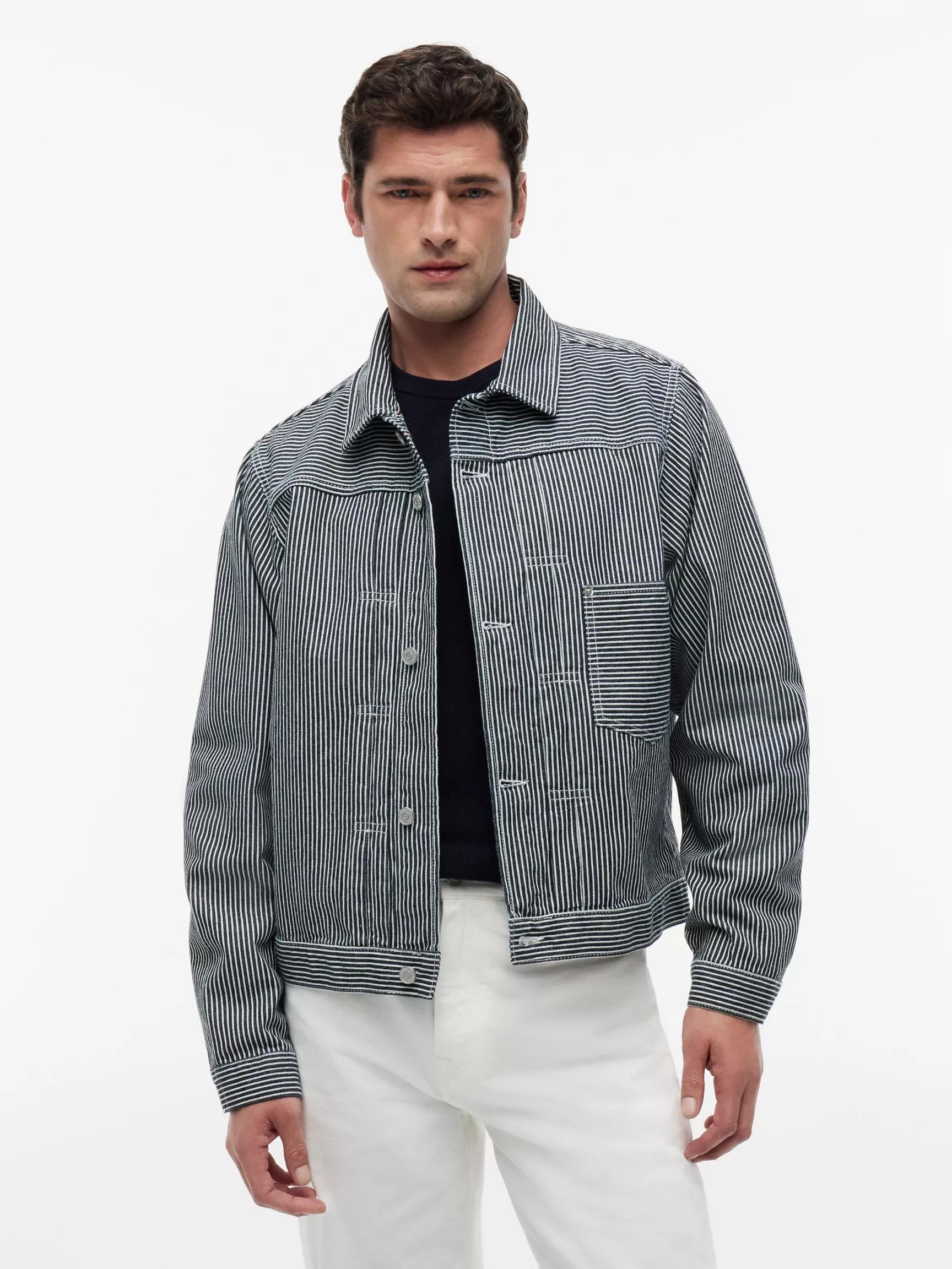 Striped Denim Jacket by TOMMY HILFIGER