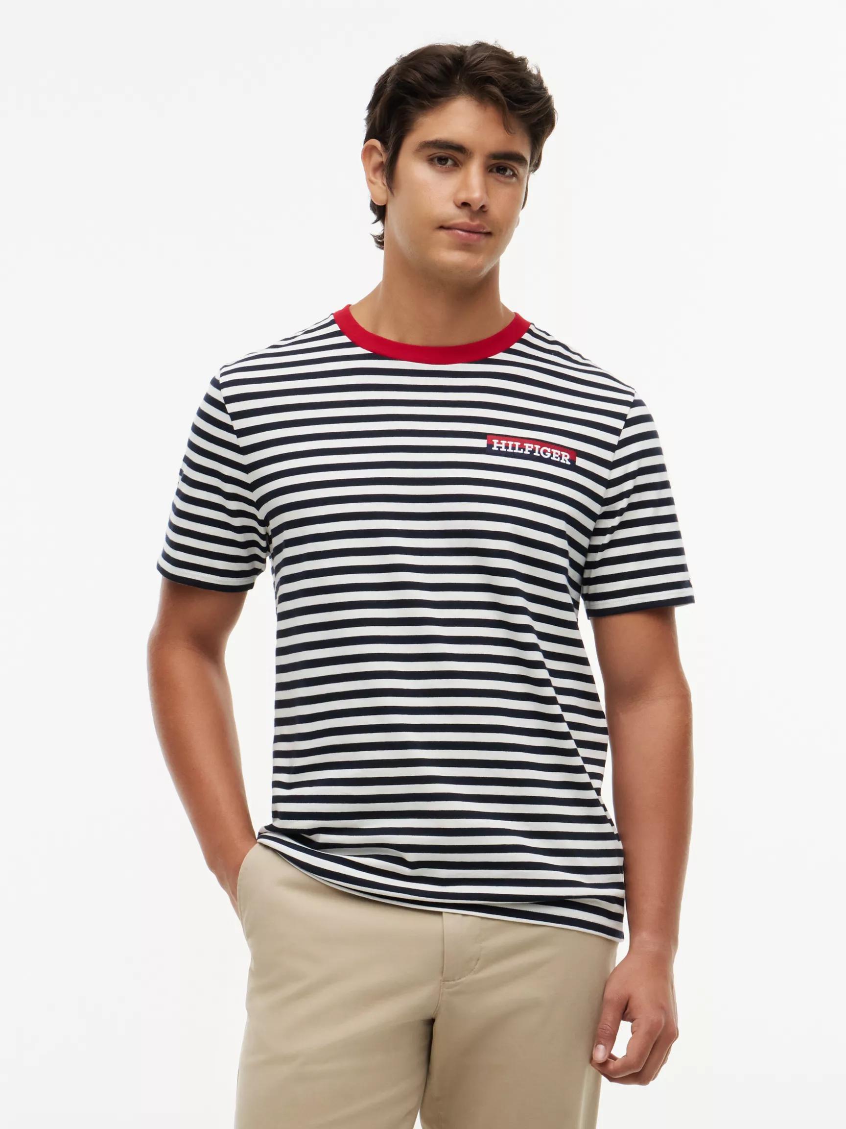 Striped Hilfiger Logo T-Shirt by TOMMY HILFIGER