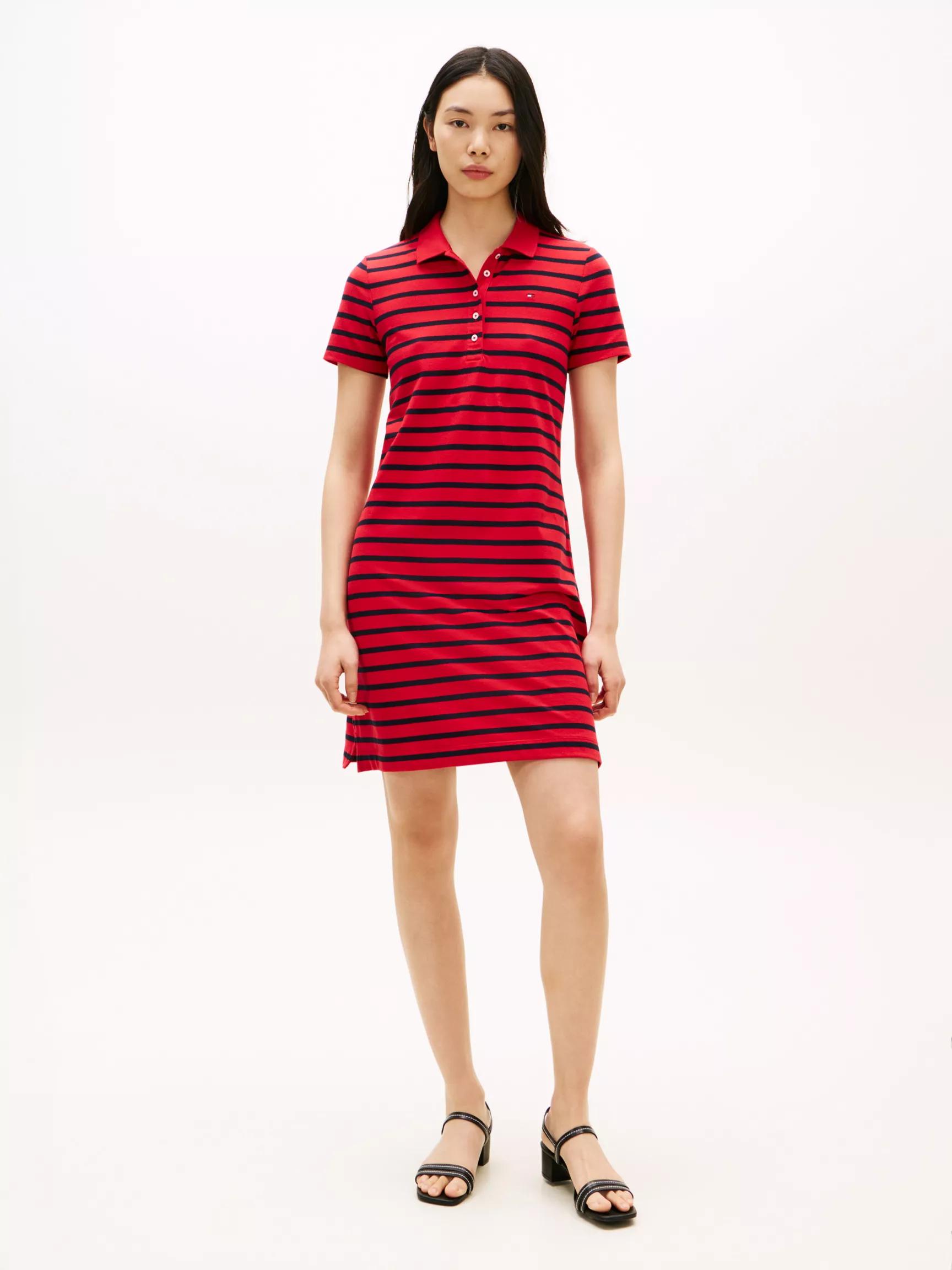 Striped Stretch Pique Polo Dress by TOMMY HILFIGER