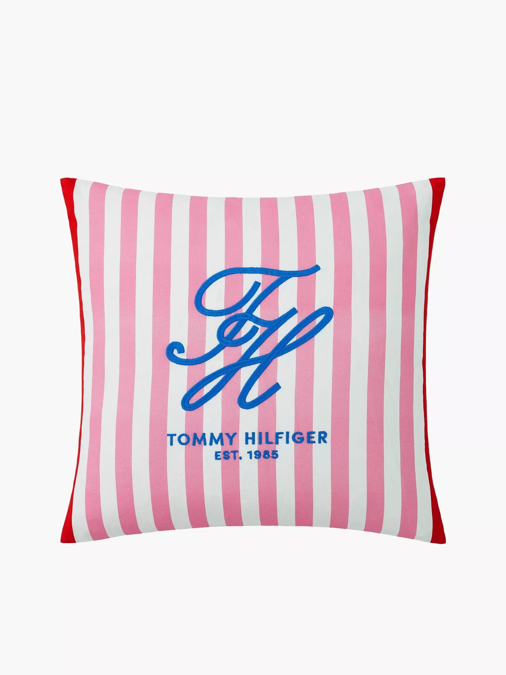 Striped TH Monogram Logo Pillow by TOMMY HILFIGER