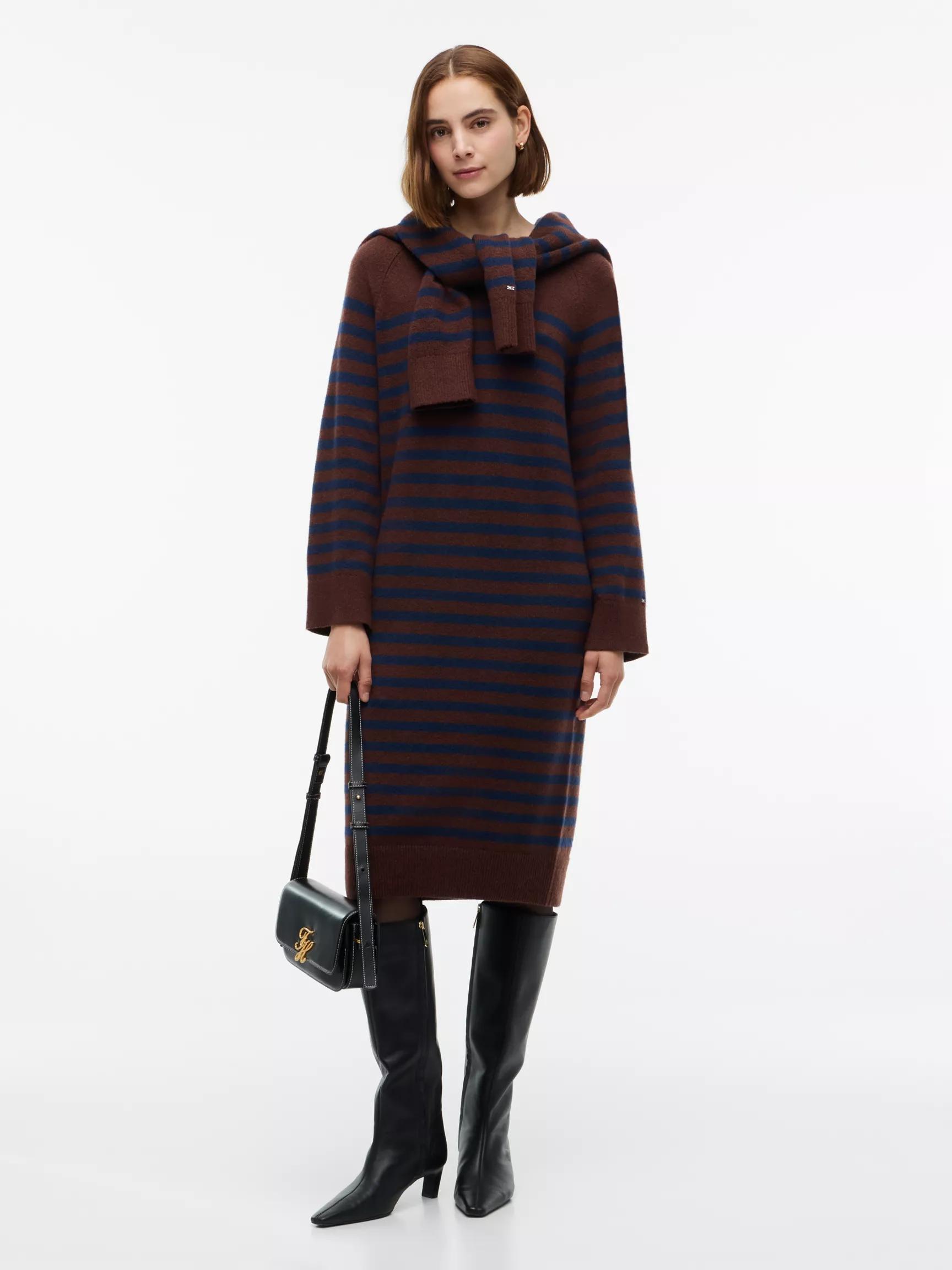 Striped V-Neck Sweater Dress by TOMMY HILFIGER