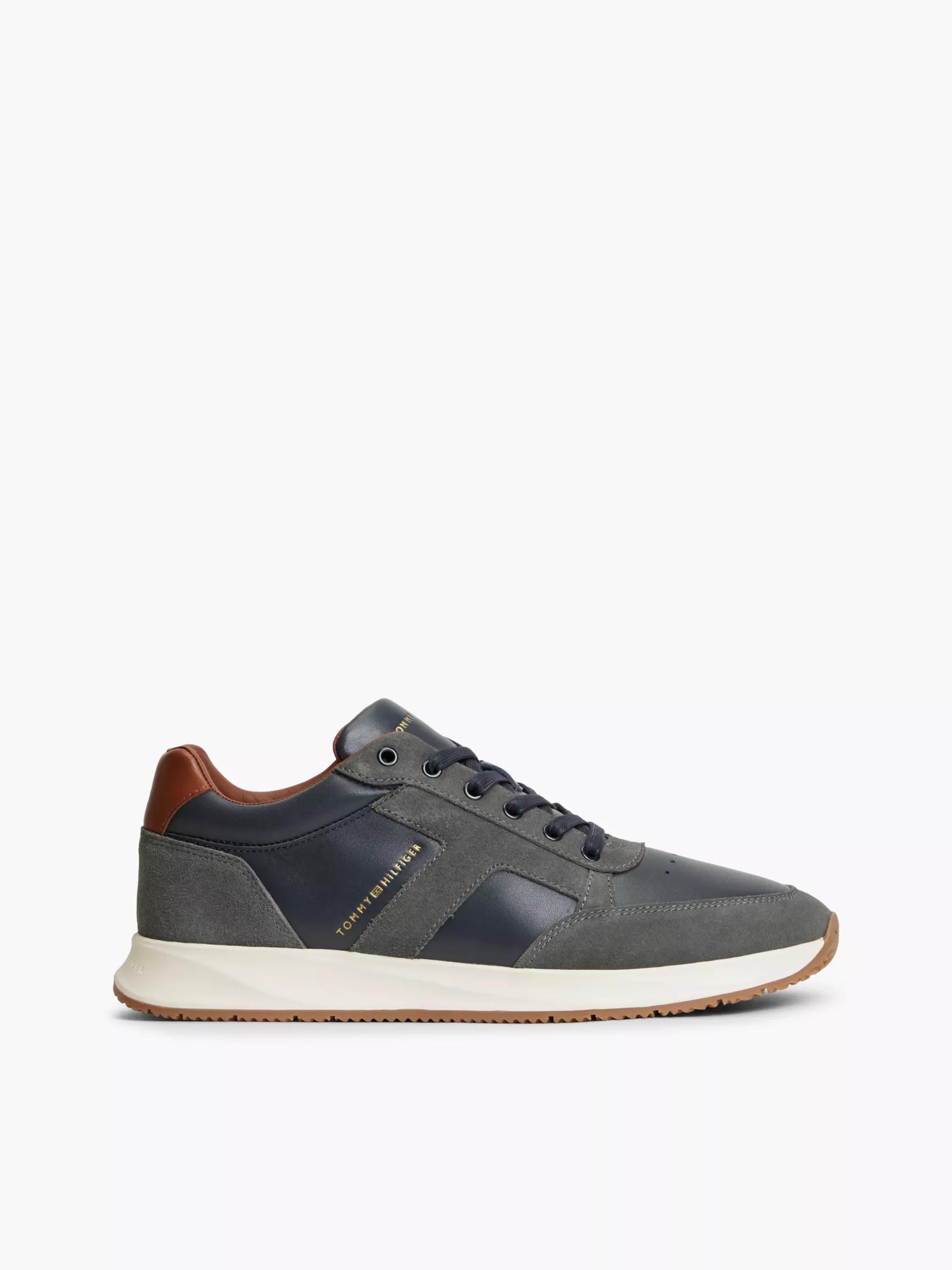 T-Logo Mixed-Leather Runner Sneaker by TOMMY HILFIGER