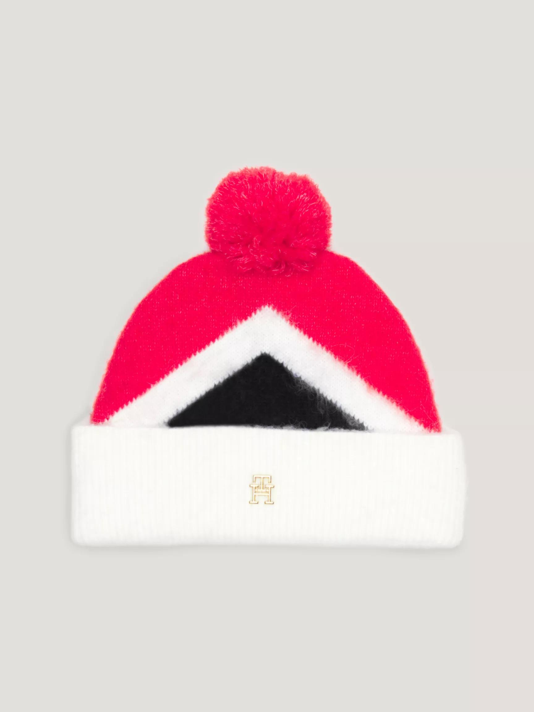 TH Logo Argyle Pom Beanie by TOMMY HILFIGER