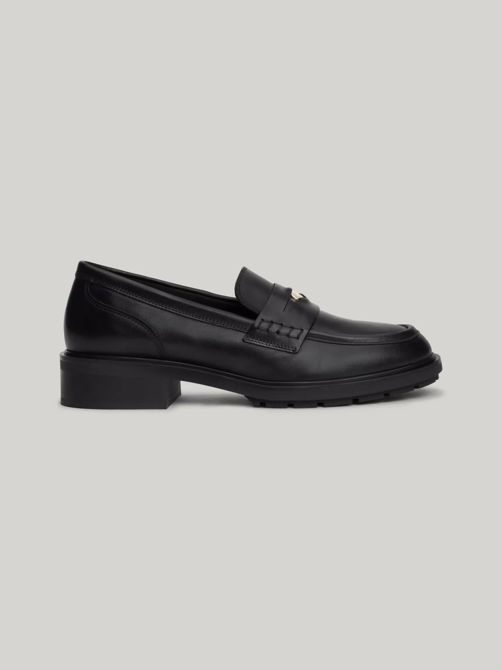 TH Logo Leather Penny Loafer by TOMMY HILFIGER