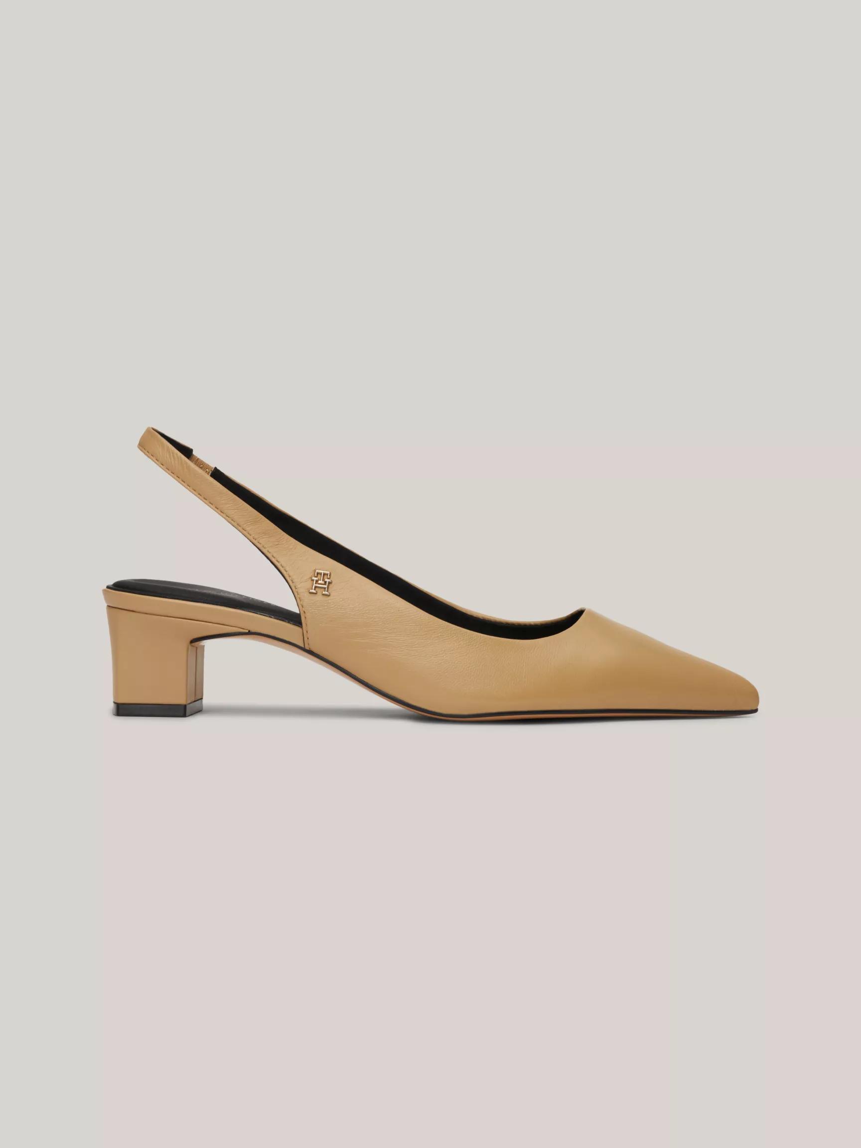 TH Logo Leather Slingback Heel by TOMMY HILFIGER