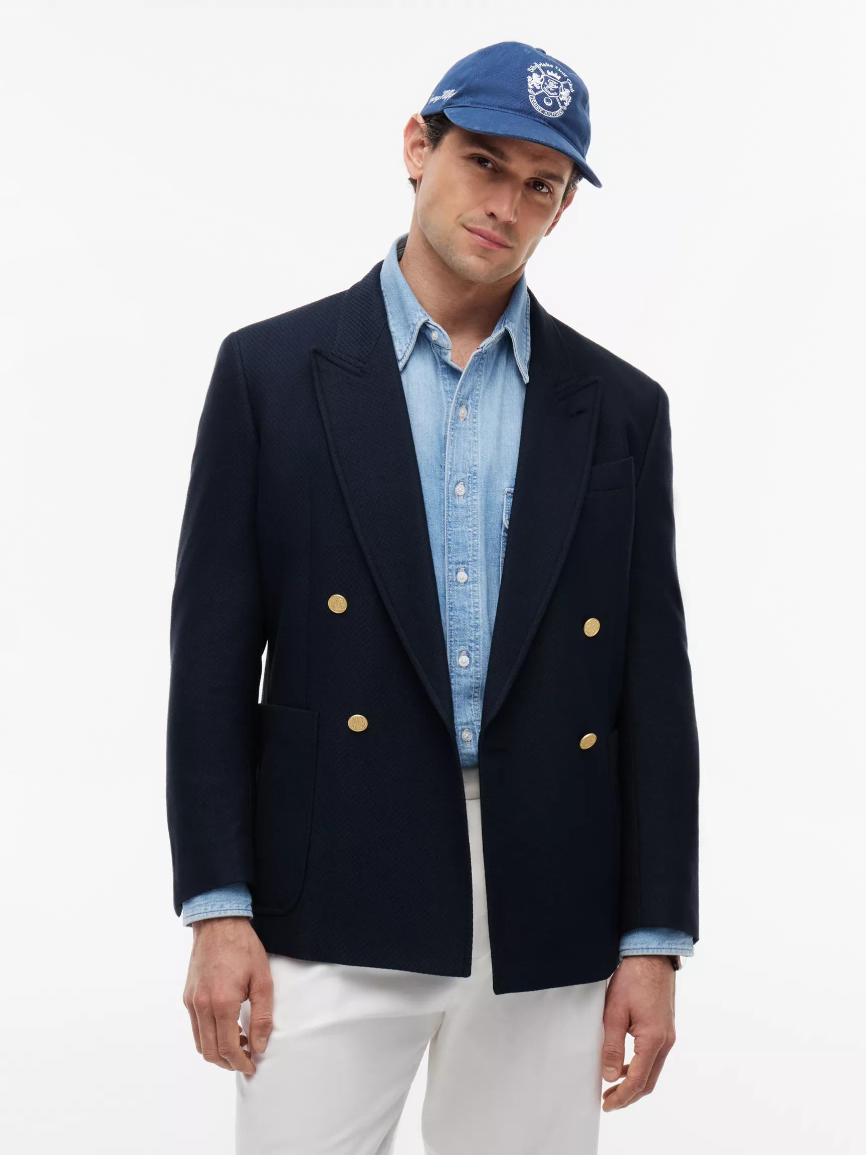 Textured Cotton-Wool Blend Blazer by TOMMY HILFIGER